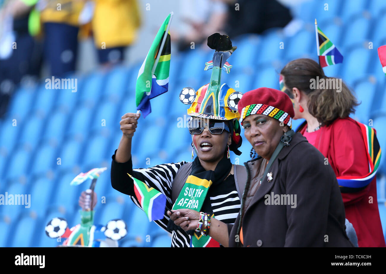 South Africa fans in the stands Stock Photo Alamy