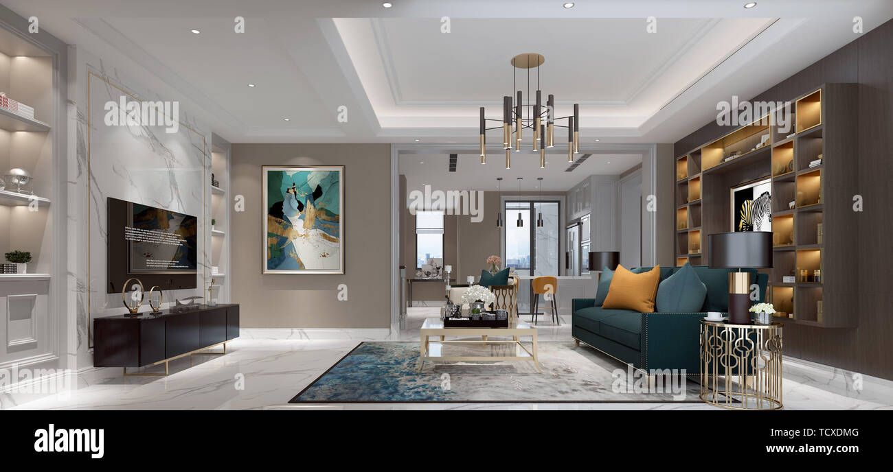 Pingqing Villa Design Space Design Living Room Study