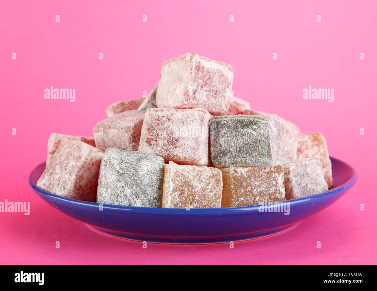 Rahat Comp Rahat lokum in plate hi-res stock photography and images - Alamy