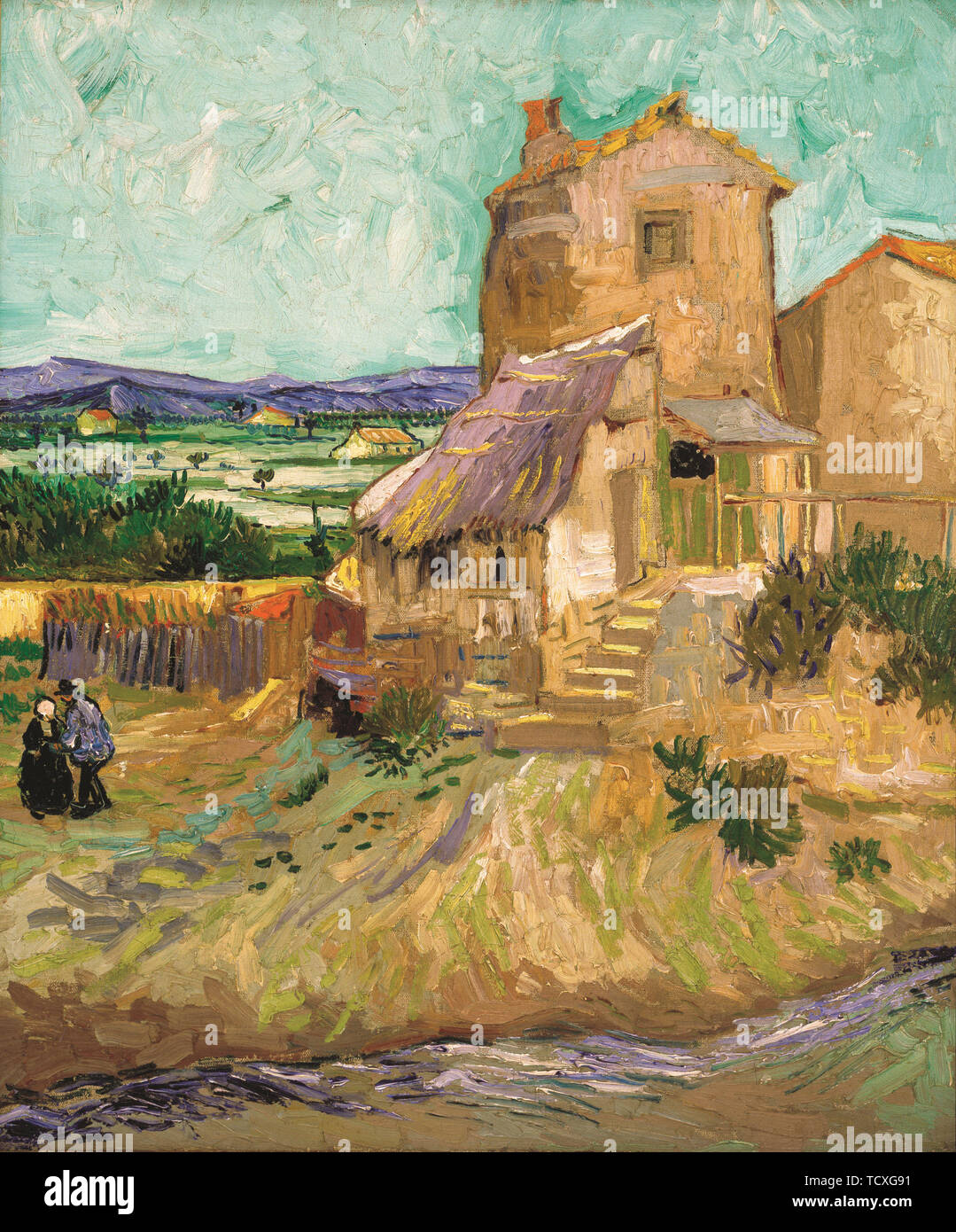 La maison de La Crau (The Old Mill), 1888. Creator: Gogh, Vincent, van (1853-1890). Stock Photo