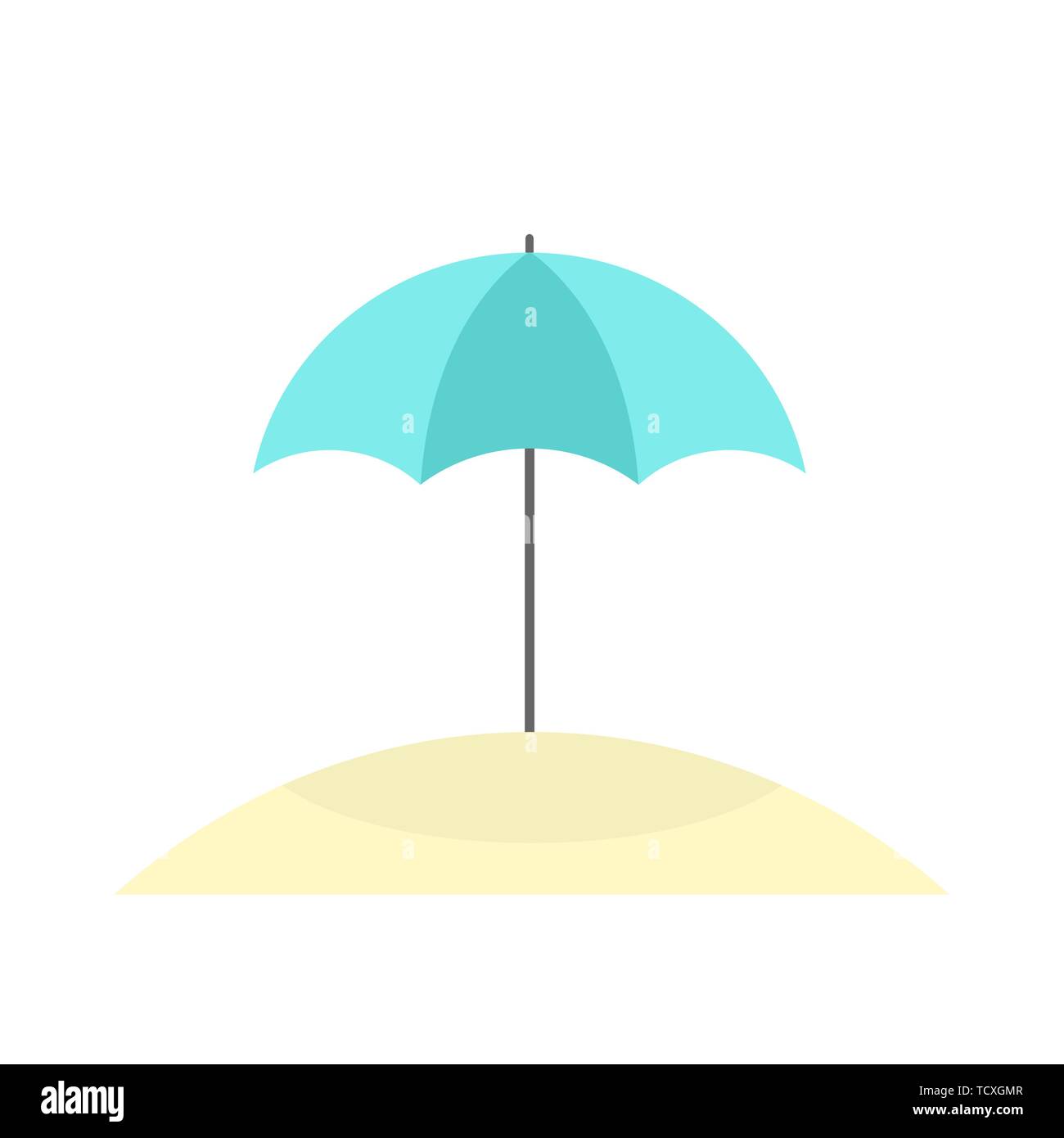 Sun umbrella on beach icon. Vector illustration Stock Vector