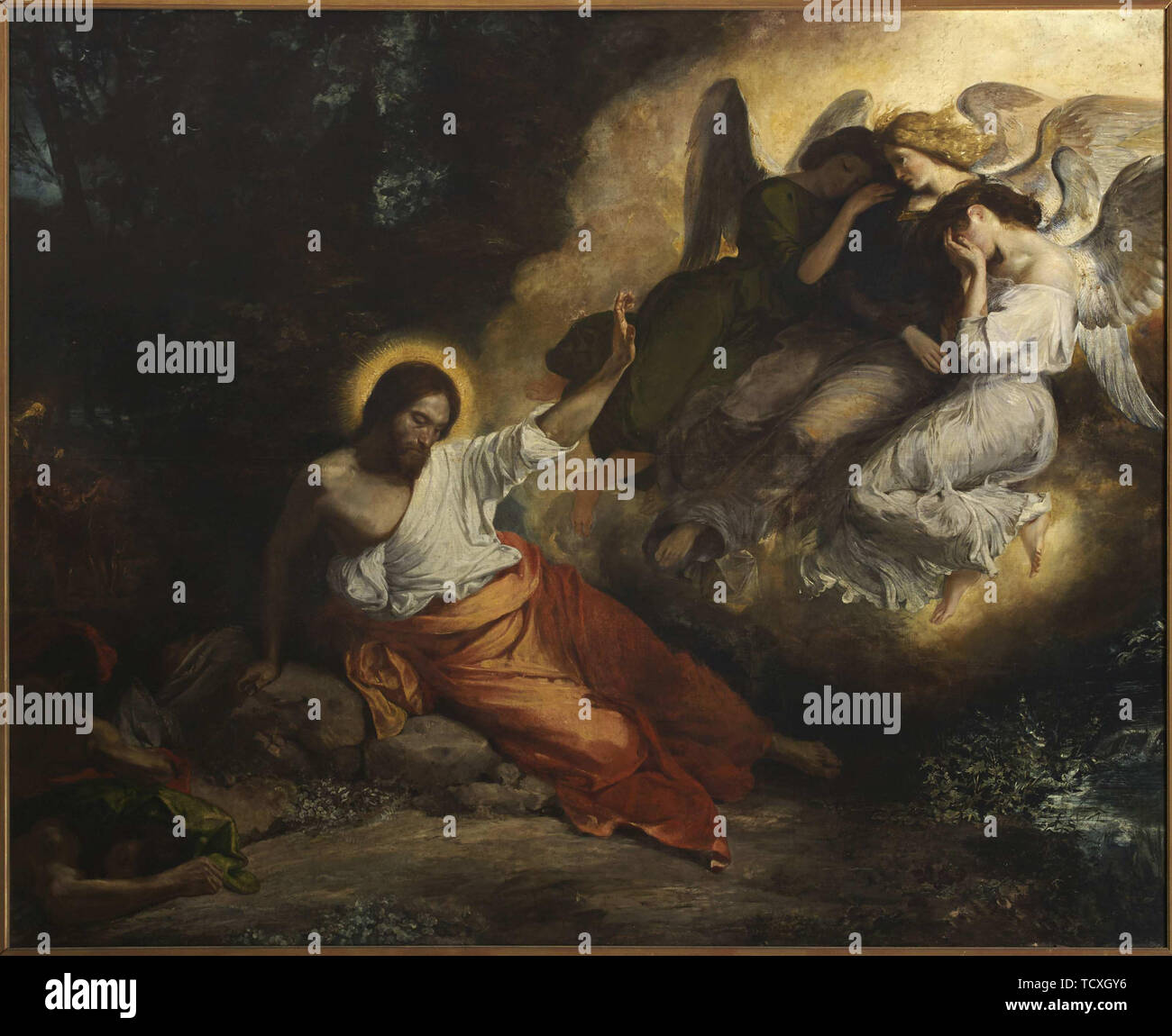 The Agony in the Garden, 1826. Creator: Delacroix, Eugène (1798-1863). Stock Photo