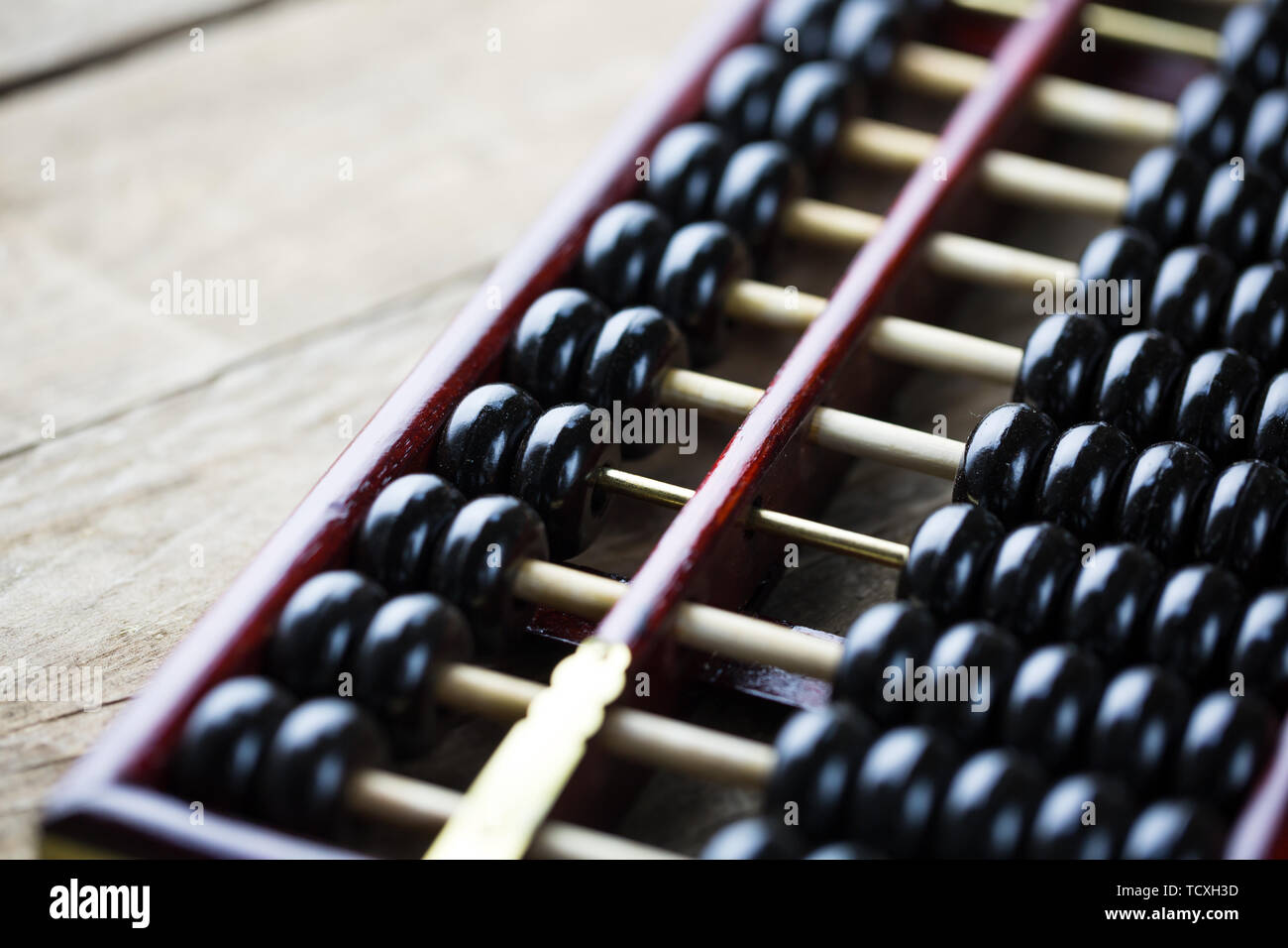 Abacus on the table, close-up Stock Photo