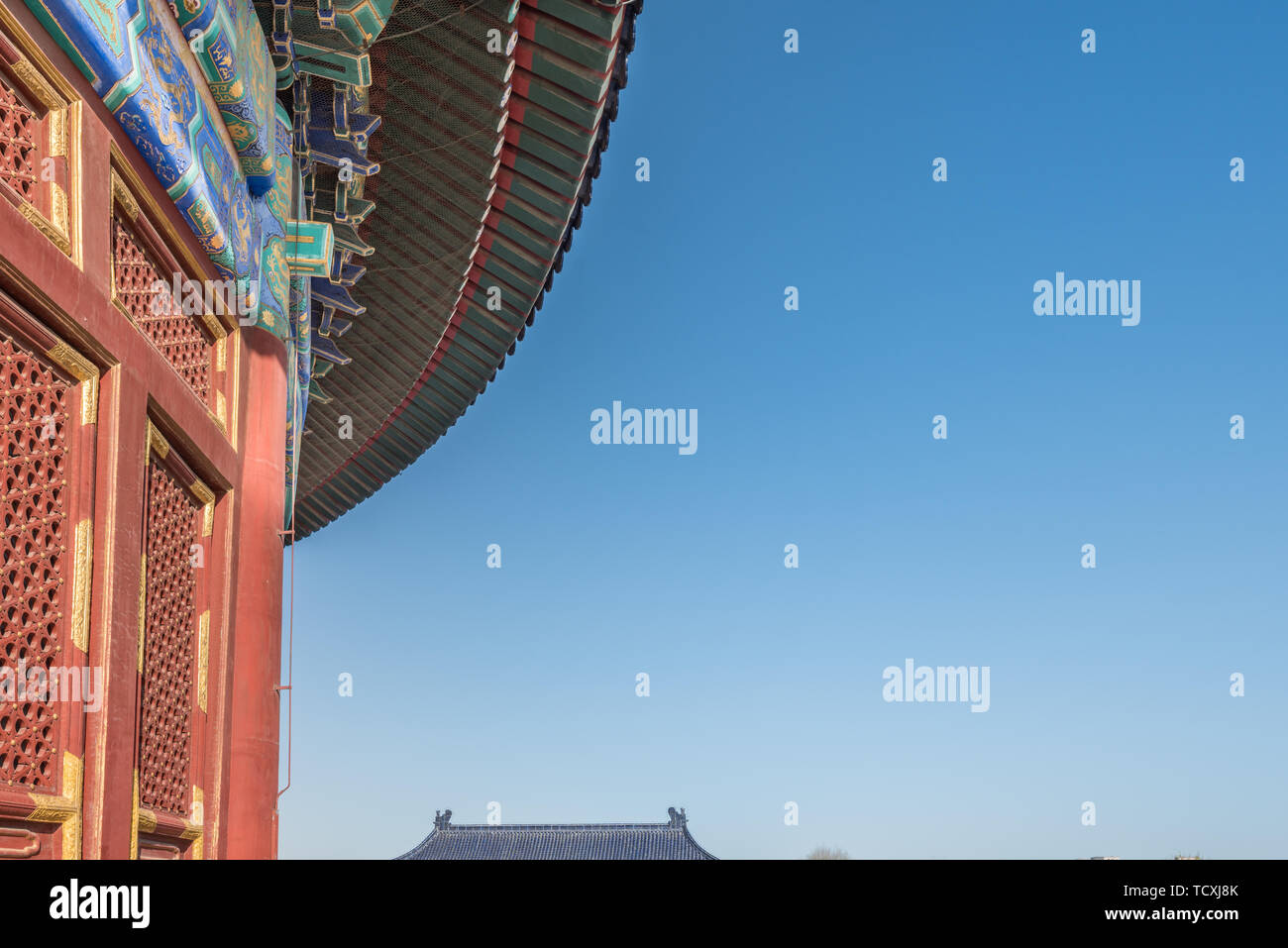 Close-up of the New Year Hall of Tiantan Park in Beijing Stock Photo