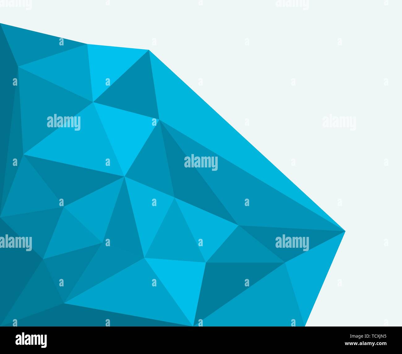 Low poly blue rock background. Vector illustration Stock Vector