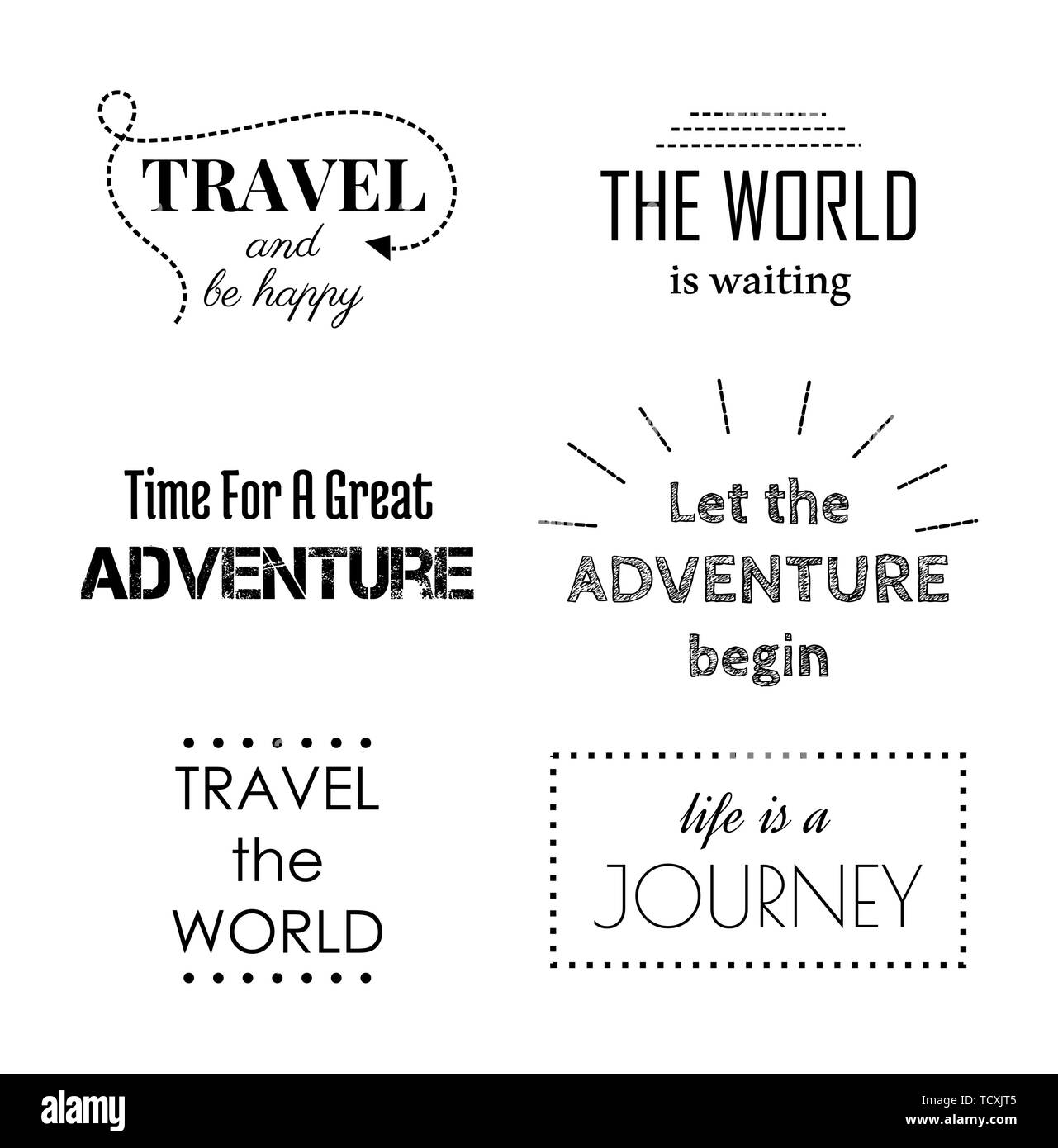 Travel And Adventure Motivational Quotes For Design. Vector Illustration  Stock Vector Image & Art - Alamy