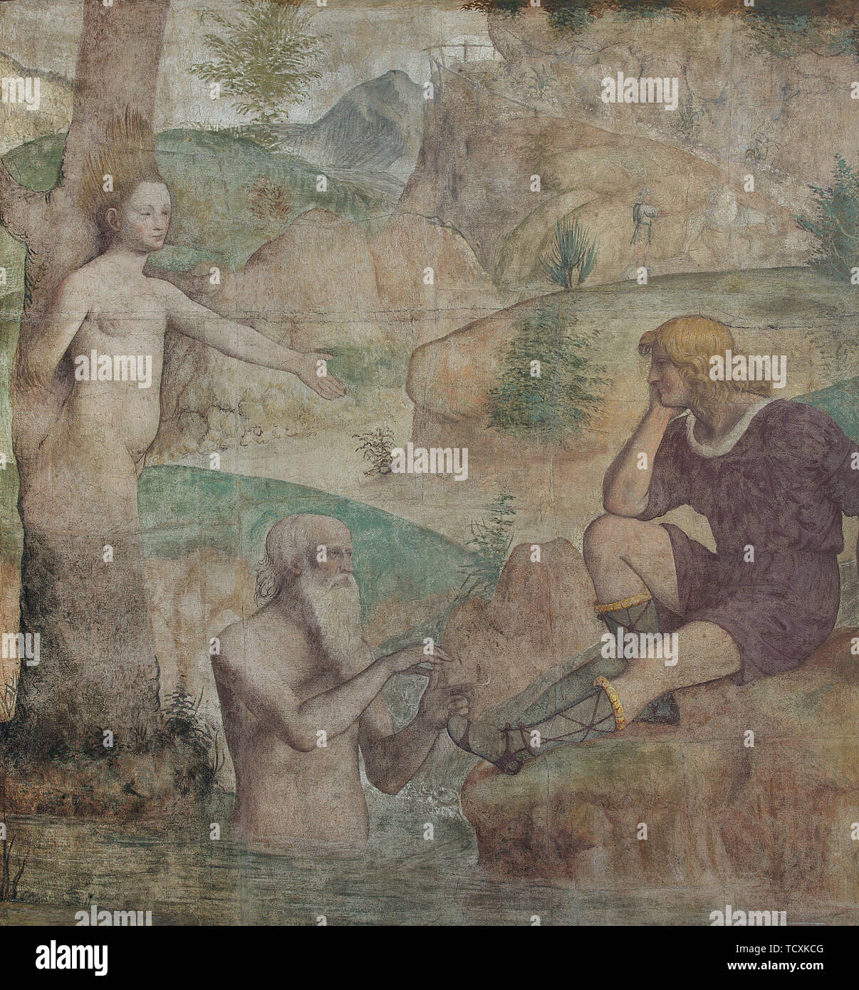 Severe comforted by Driope and Tavaiano, 1513-1514. Creator: Luini, Bernardino (ca. 1480-1532). Stock Photo