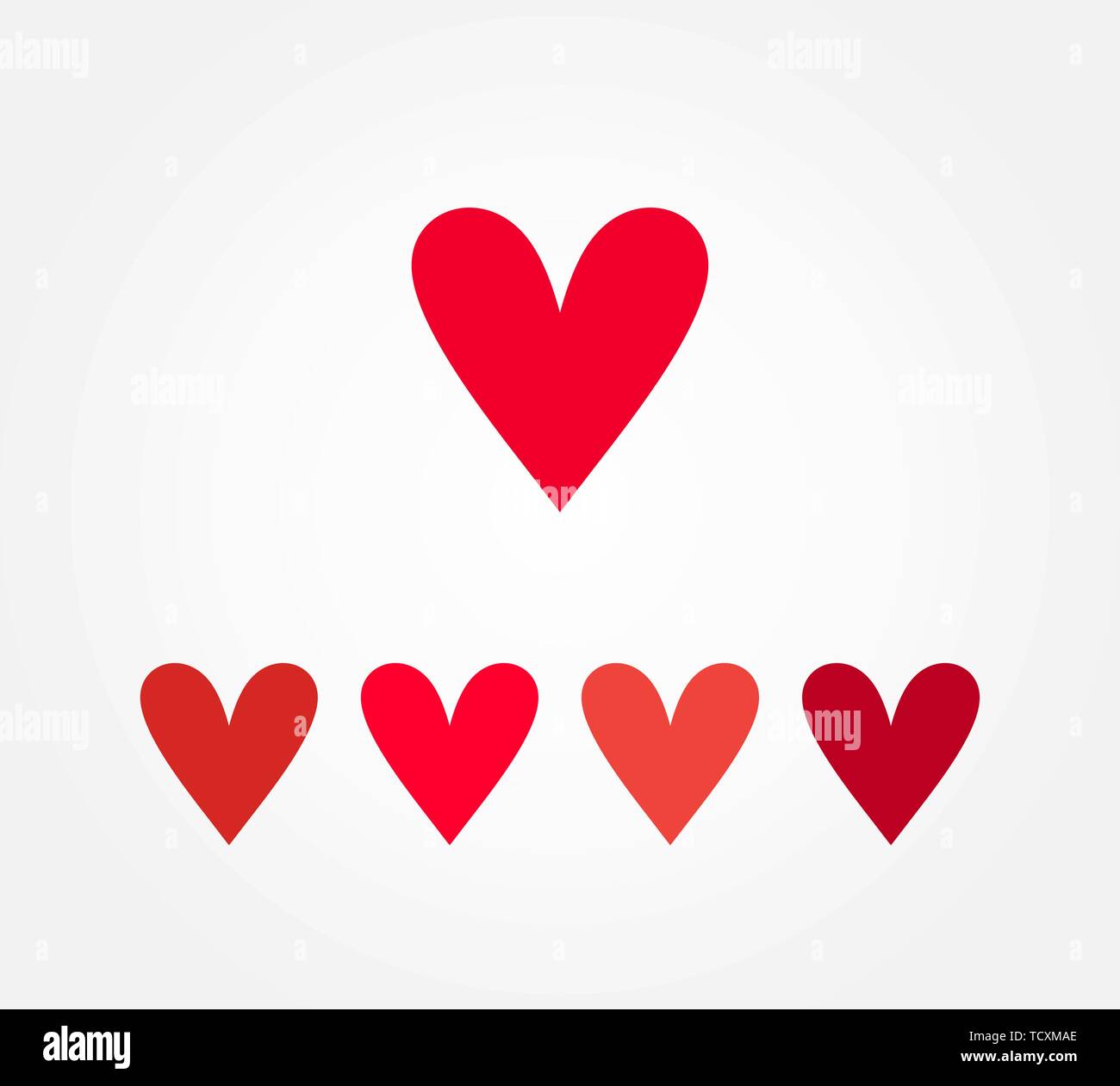 Red hearts icons. Vector illustration Stock Vector Image & Art - Alamy