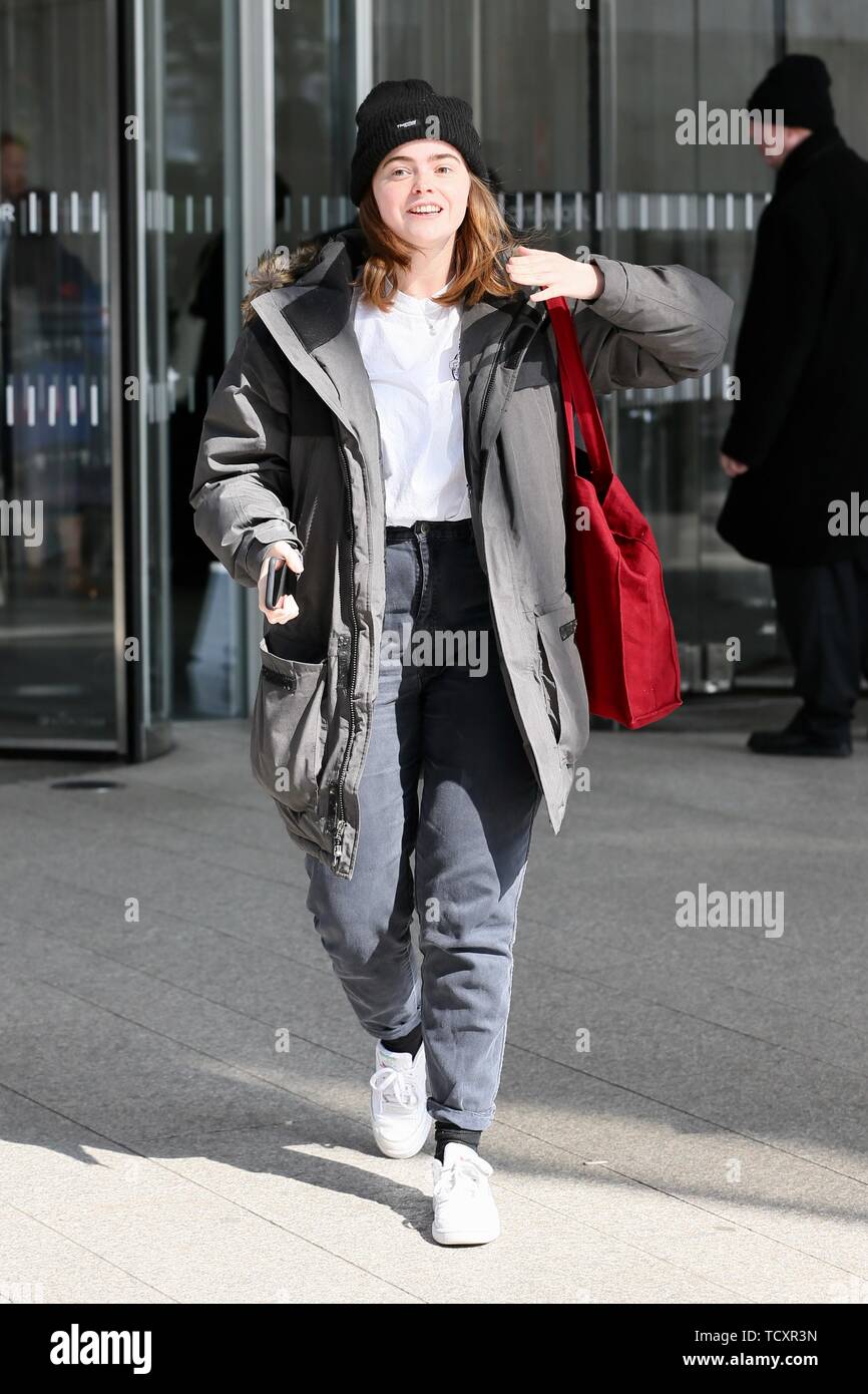 Daisy Waterstone seen leaving Virgin radio after appearing on the