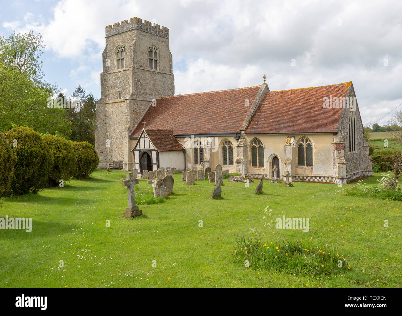 Village parish church of Saint Peter and Saint Paul, Alpheton, Suffolk, England, UK Stock Photo