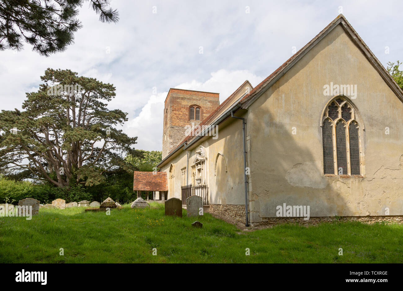 Village parish church of Saint Mary, Badley,  Suffolk, England, UK Stock Photo