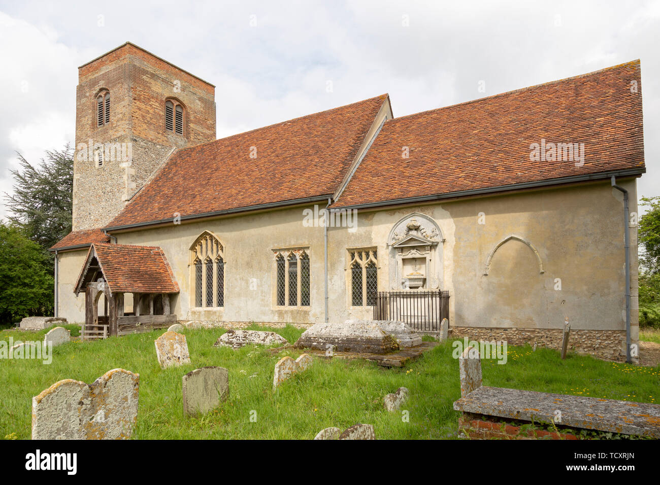 Village parish church of Saint Mary, Badley,  Suffolk, England, UK Stock Photo