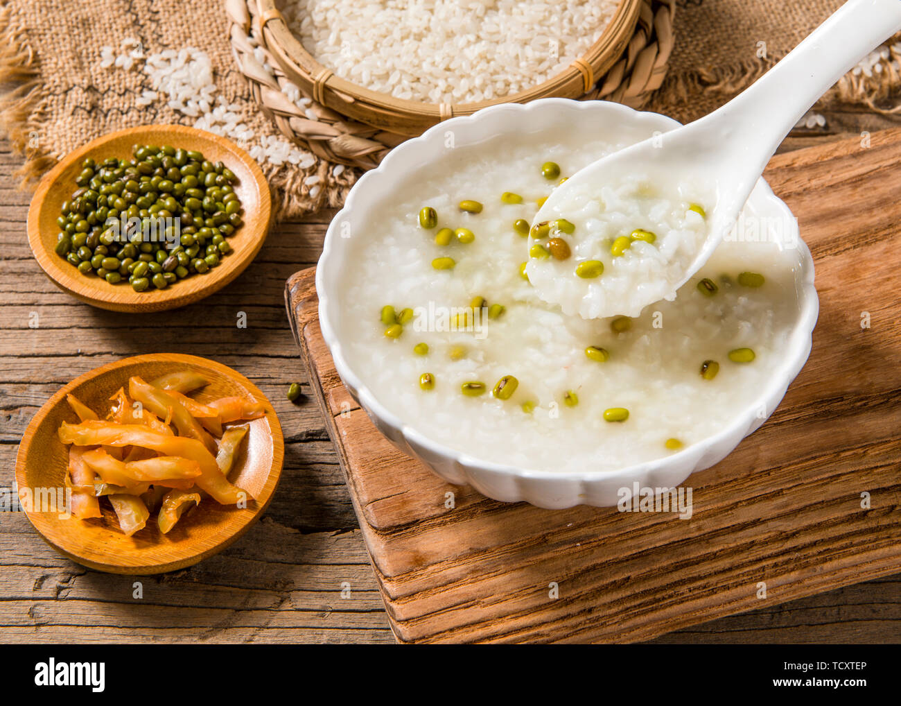 Rice mung bean polenta Stock Photo - Alamy