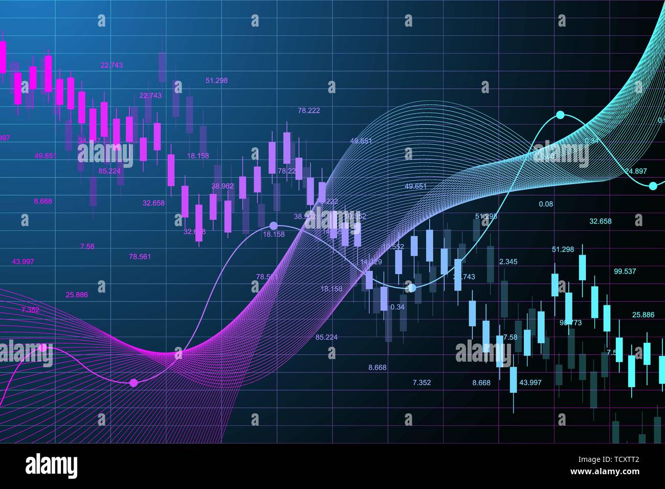 Stock Market Graph Or Forex Trading Chart For Business And Financial - 