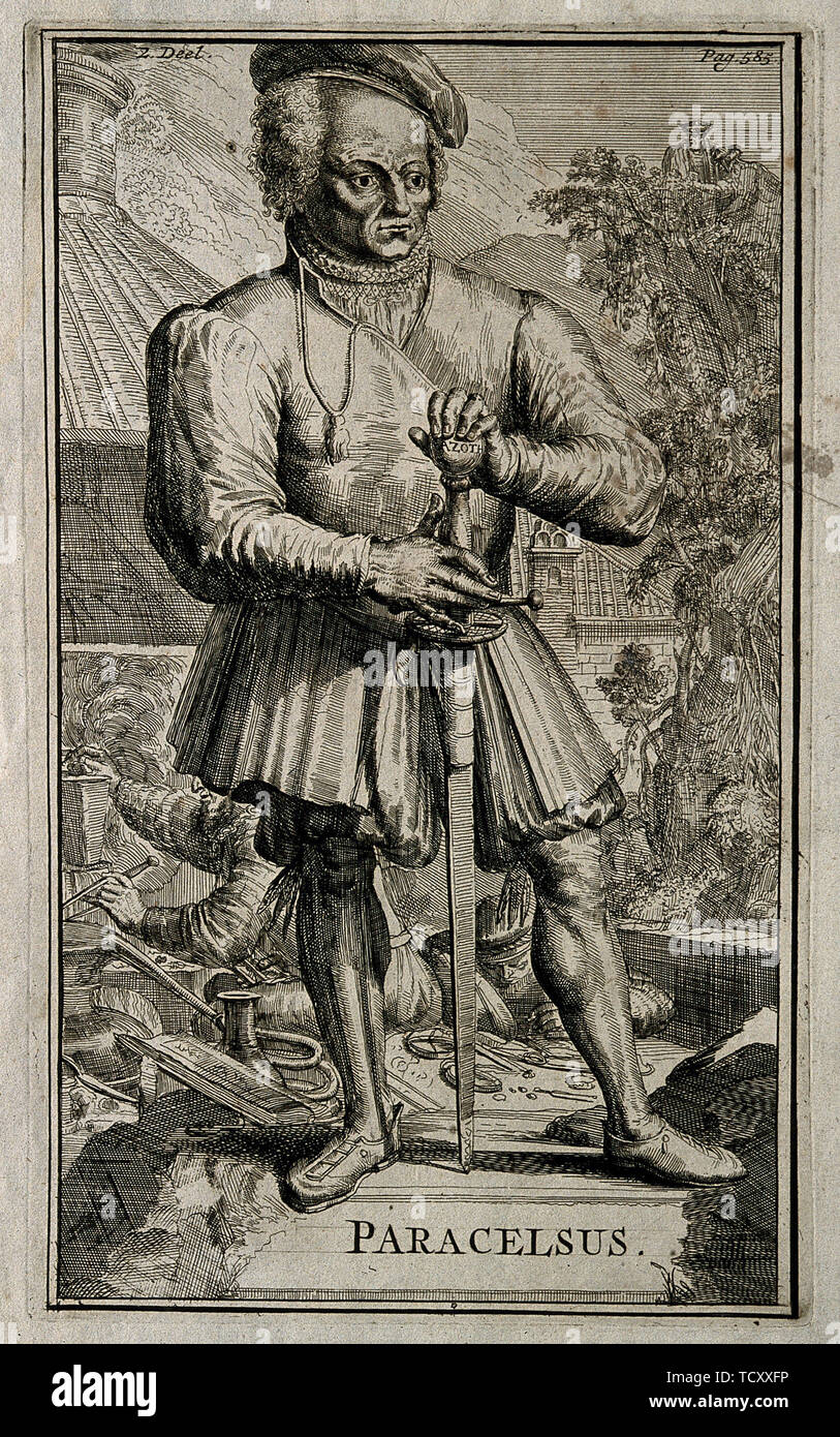Philippus Theophrastus Aureolus Bombastus von Hohenheim (Paracelsus). Creator: Hooghe, Romeyn de (1645-1708). Stock Photo