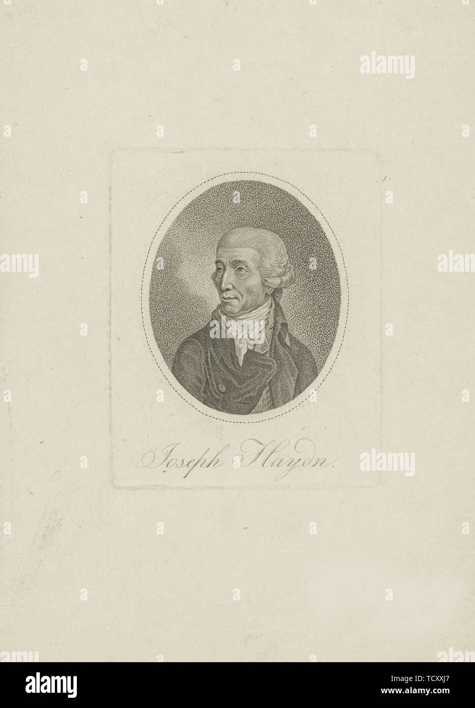 Portrait of the composer Joseph Haydn (1732-1809), 1800s. Creator: Anonymous. Stock Photo