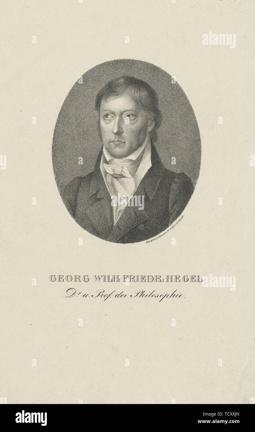 Portrait of Georg Wilhelm Friedrich Hegel (1770-1831). Creator: Anonymous. Stock Photo