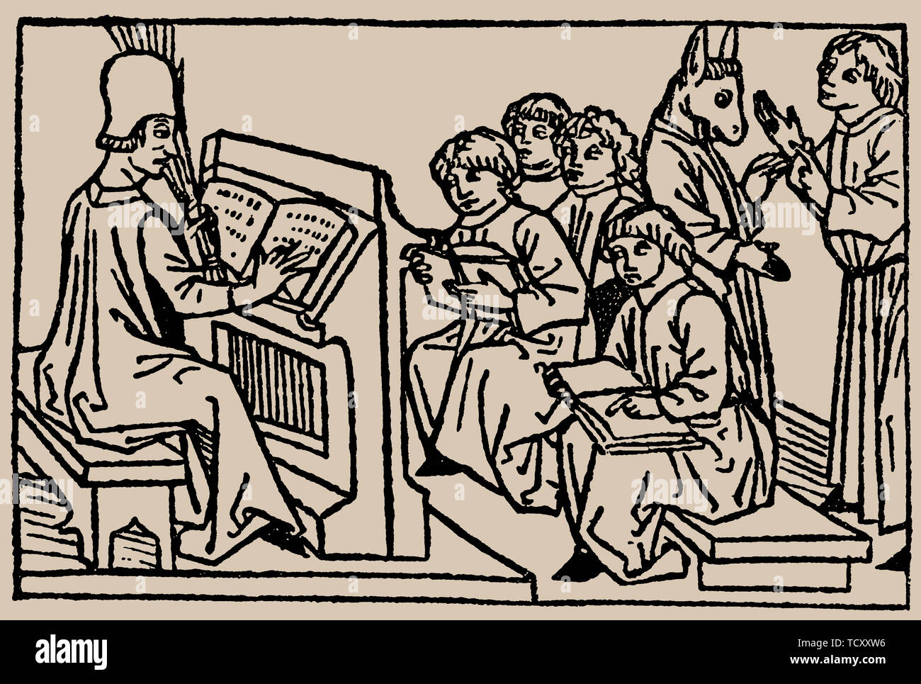 School lessons. From Speculum Vitae Humanae by Rodericus Zamorensis