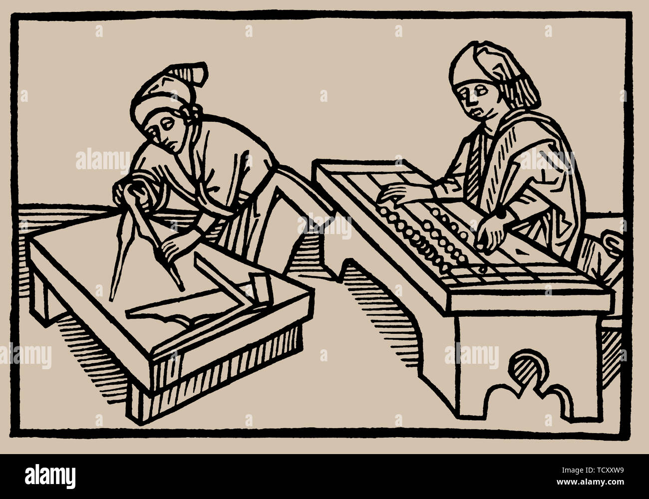 Arithmetic and Geometry. From Speculum Vitae Humanae by Rodericus