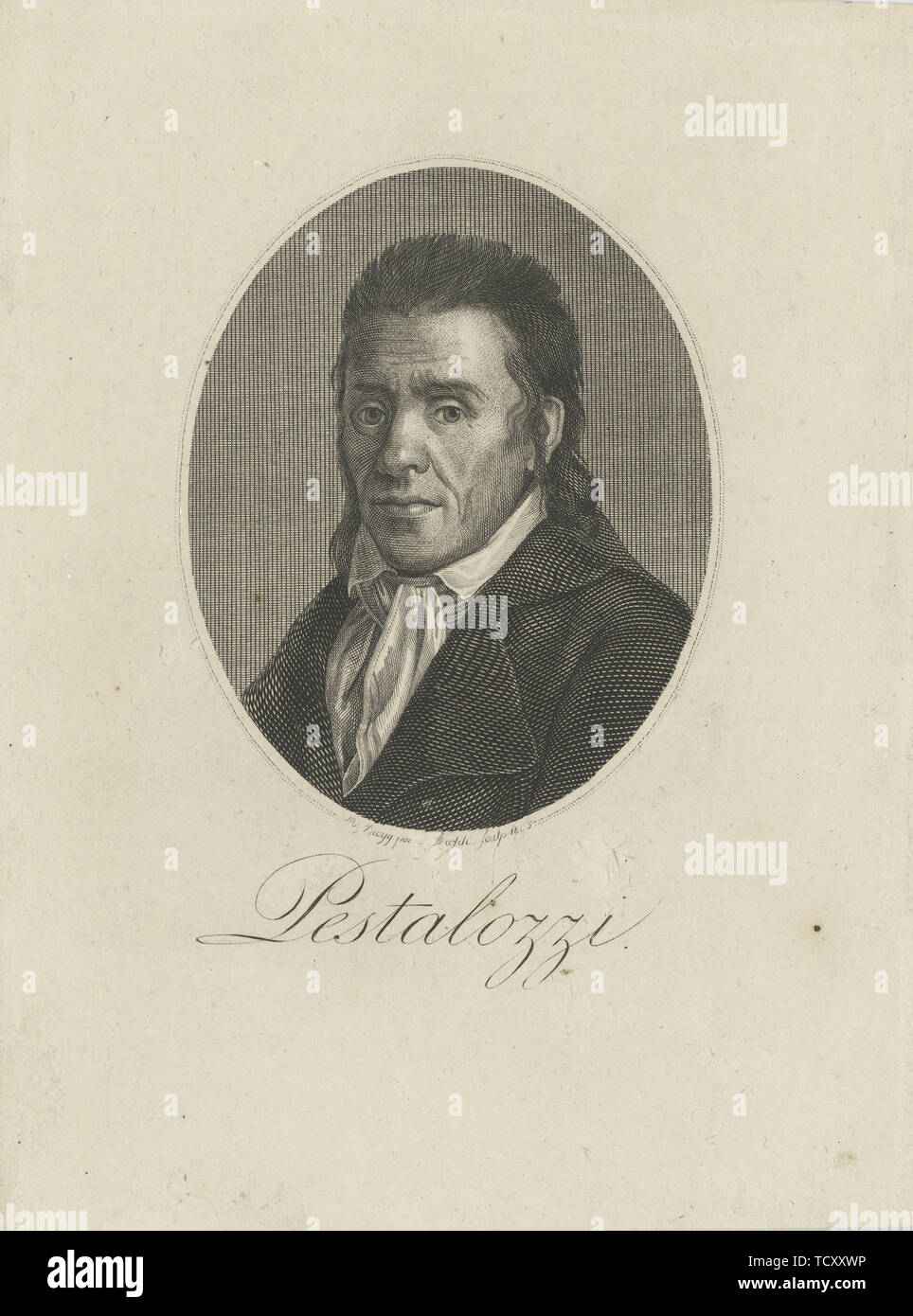 Portrait of Johann Heinrich Pestalozzi (1746-1827) , 1805. Creator: Anonymous. Stock Photo