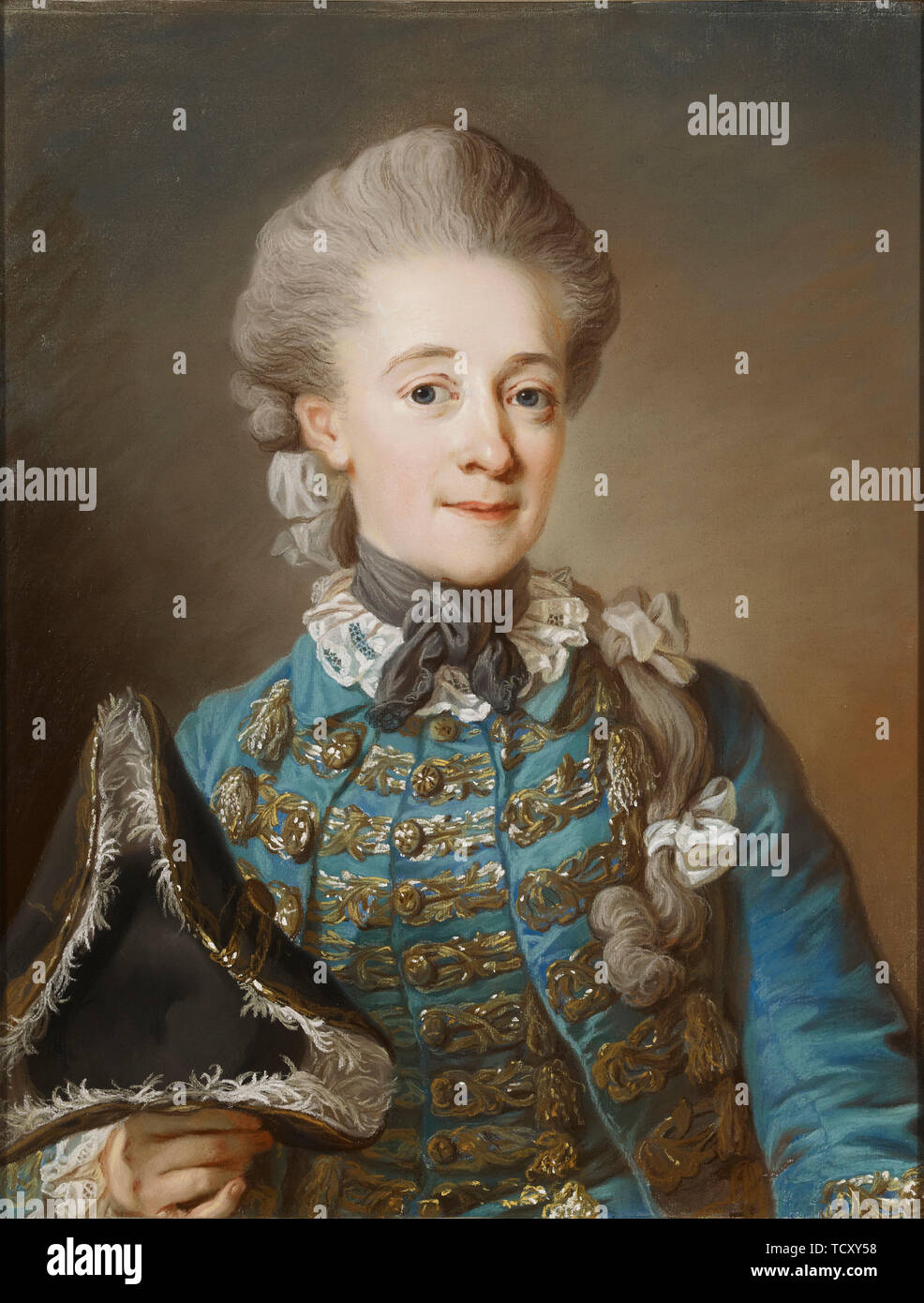 Portrait of Baroness Ulrica Fredrika Cedercreutz (1730-1784), ca 1770. Creator: Lundberg, Gustaf (1695-1786). Stock Photo