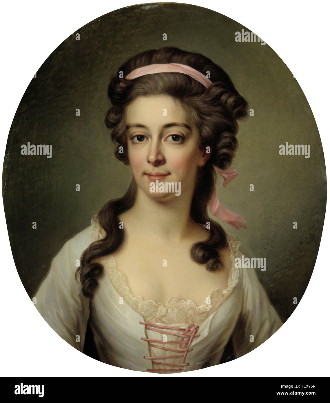 Portrait of Countess Maria Eleonora Lewenhaupt, née Koskull (1765-1823). Creator: Björk, Jakob (1726-1793). Stock Photo
