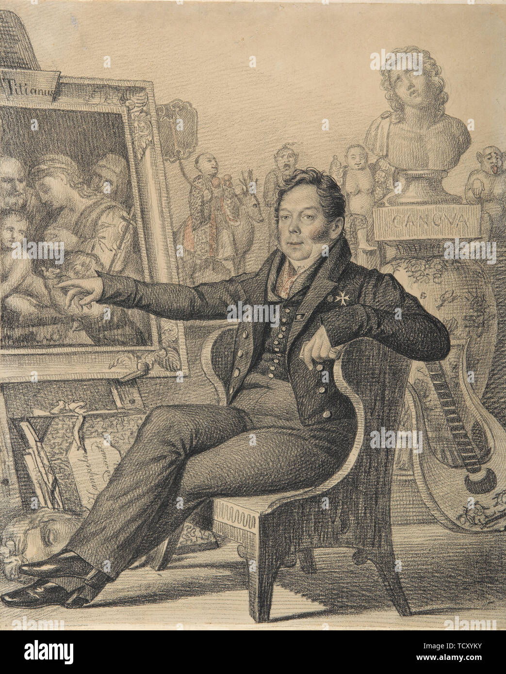 Portrait of Count Nikita Ivanovich Dondukov-Korsakov (1776-1857), 1821. Creator: Hampeln, Carl, von (1794-after 1880). Stock Photo