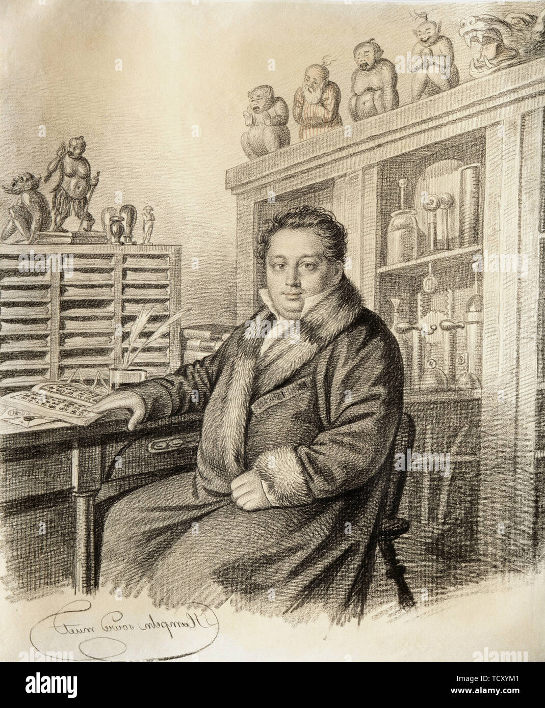 Portrait of Baron Paul Ludwig Schilling von Cannstatt (1786-1837), before 1822. Creator: Hampeln, Carl, von (1794-after 1880). Stock Photo