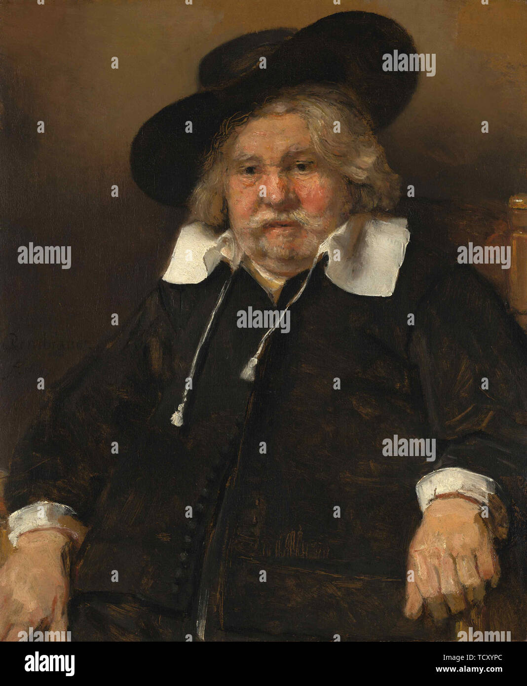 Portrait of an old man, 1667. Creator: Rembrandt van Rhijn (1606-1669). Stock Photo