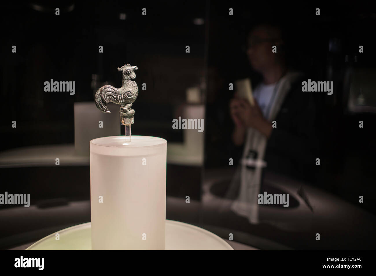 Cultural relics unearthed in Sanxingdui, Chengdu, Sichuan Province Stock Photo