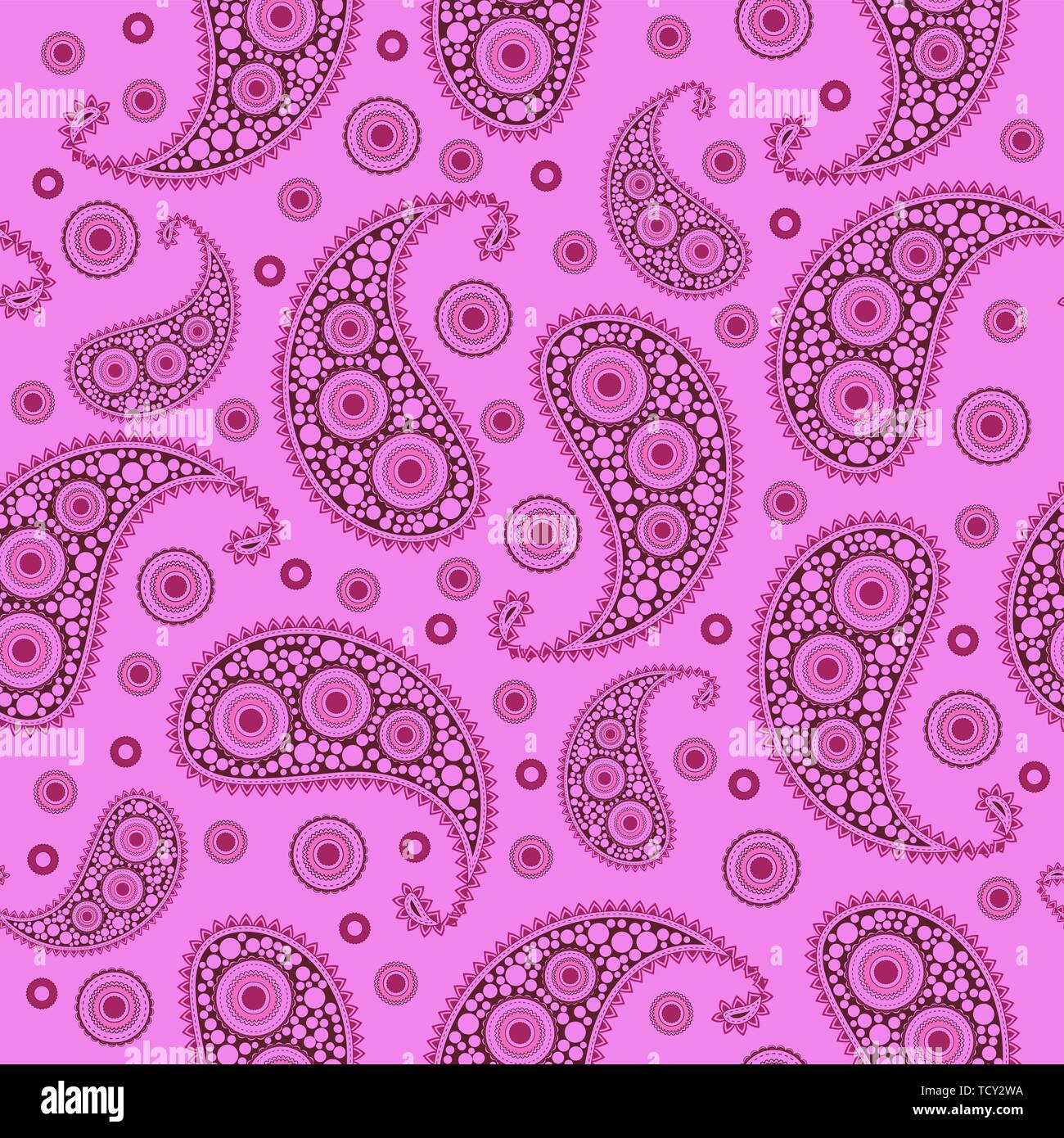 Vector flower paisley seamless pattern element Stock Vector Image & Art ...
