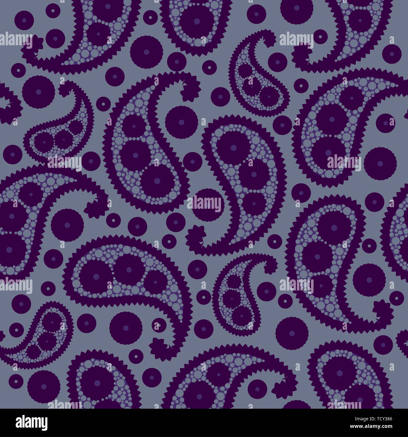 Vector flower paisley seamless pattern element Stock Vector Image & Art ...
