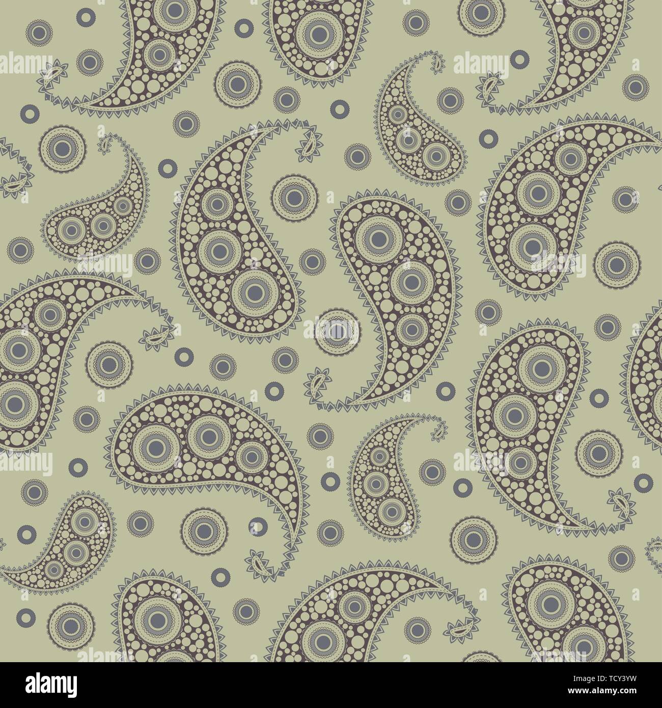Vector flower paisley seamless pattern element Stock Vector Image & Art ...