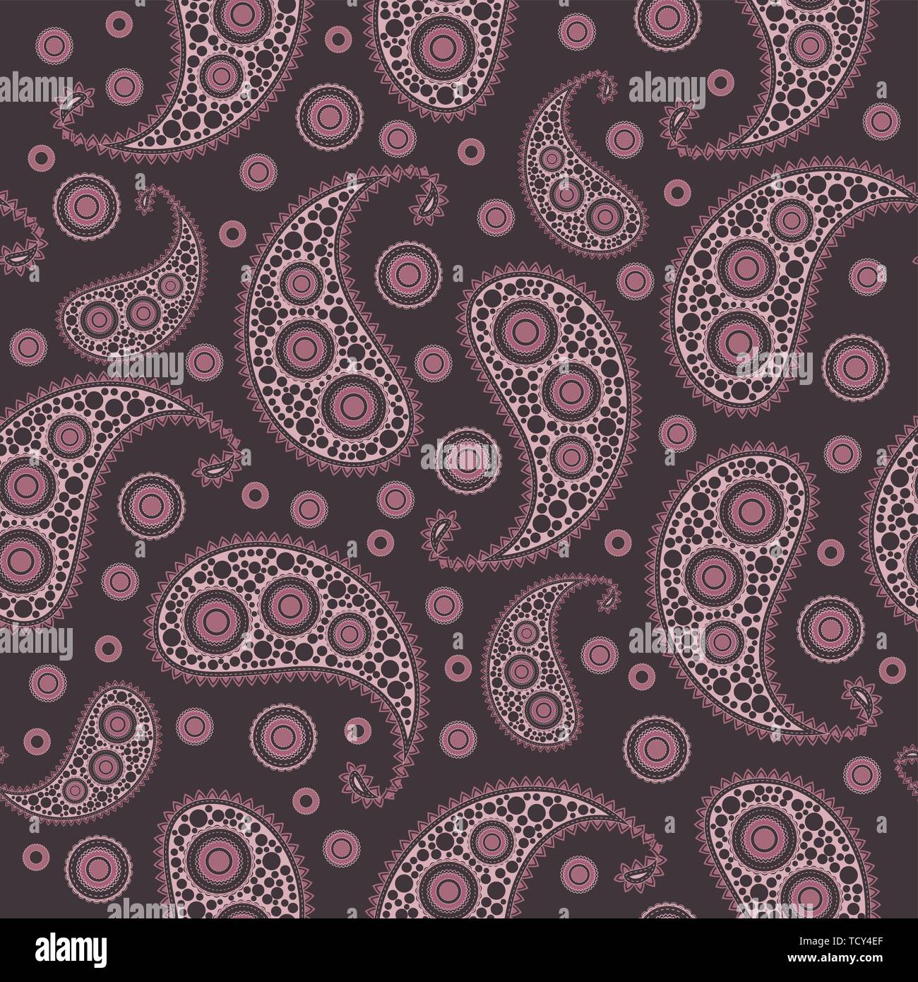 Vector flower paisley seamless pattern element Stock Vector Image & Art ...