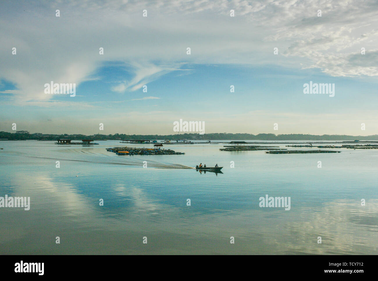 Fishing community at Kampung Sungai Temon, Johor Bahru, Malaysia Stock