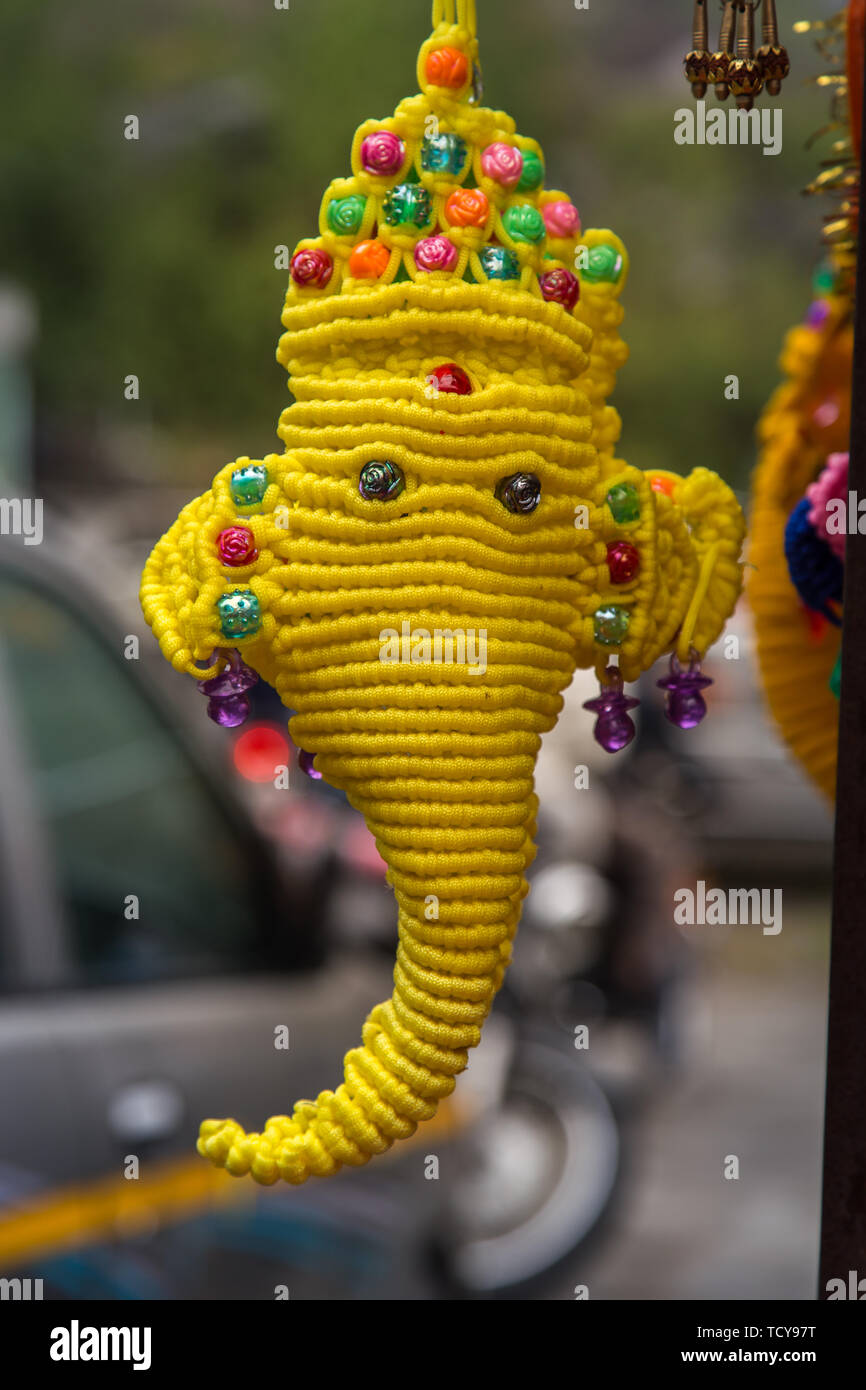 Ganesha Wall Decor made with Macrame Rope Stock Photo Alamy