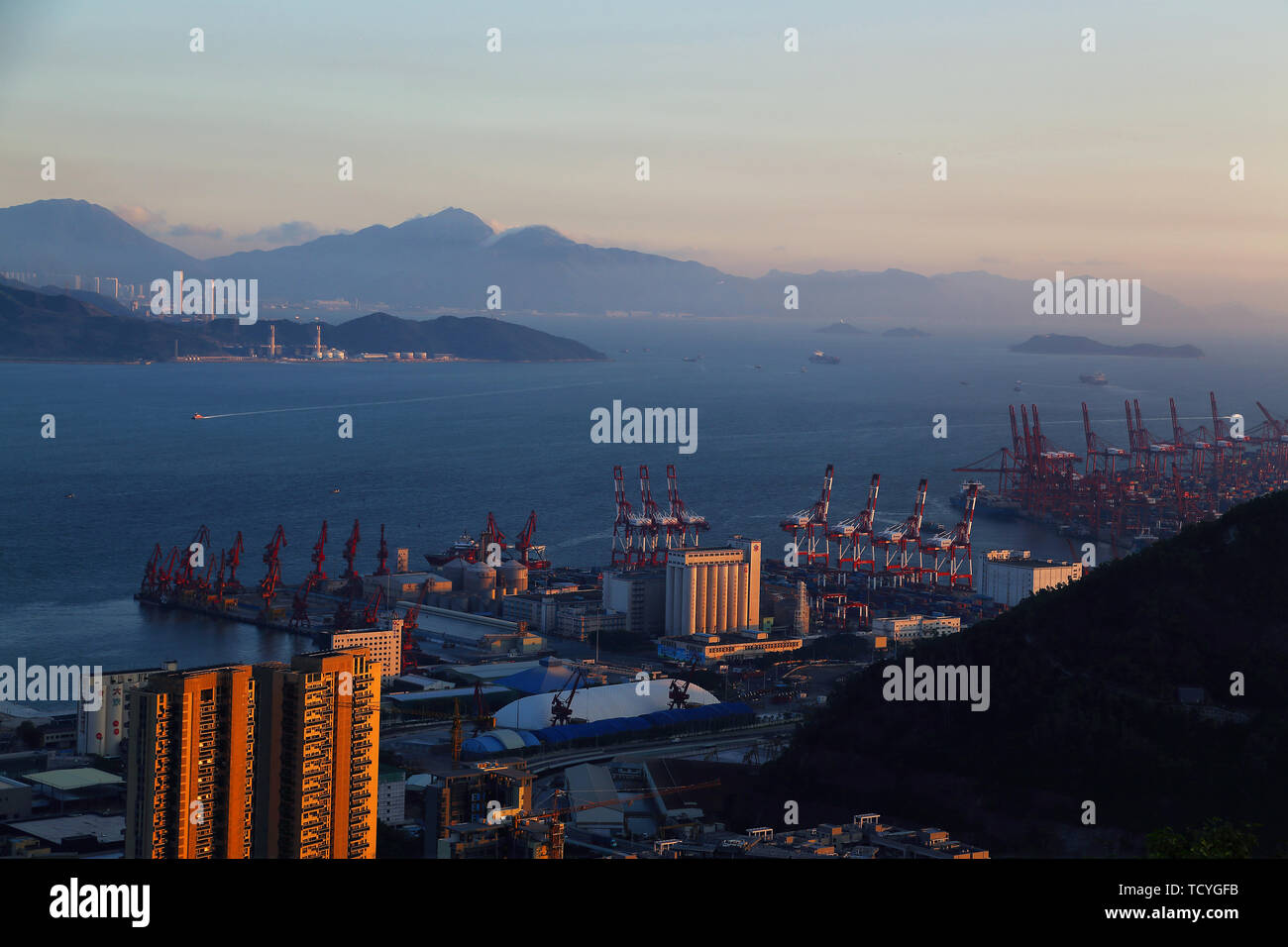 Shekou Port, Nanshan, Shenzhen Stock Photo