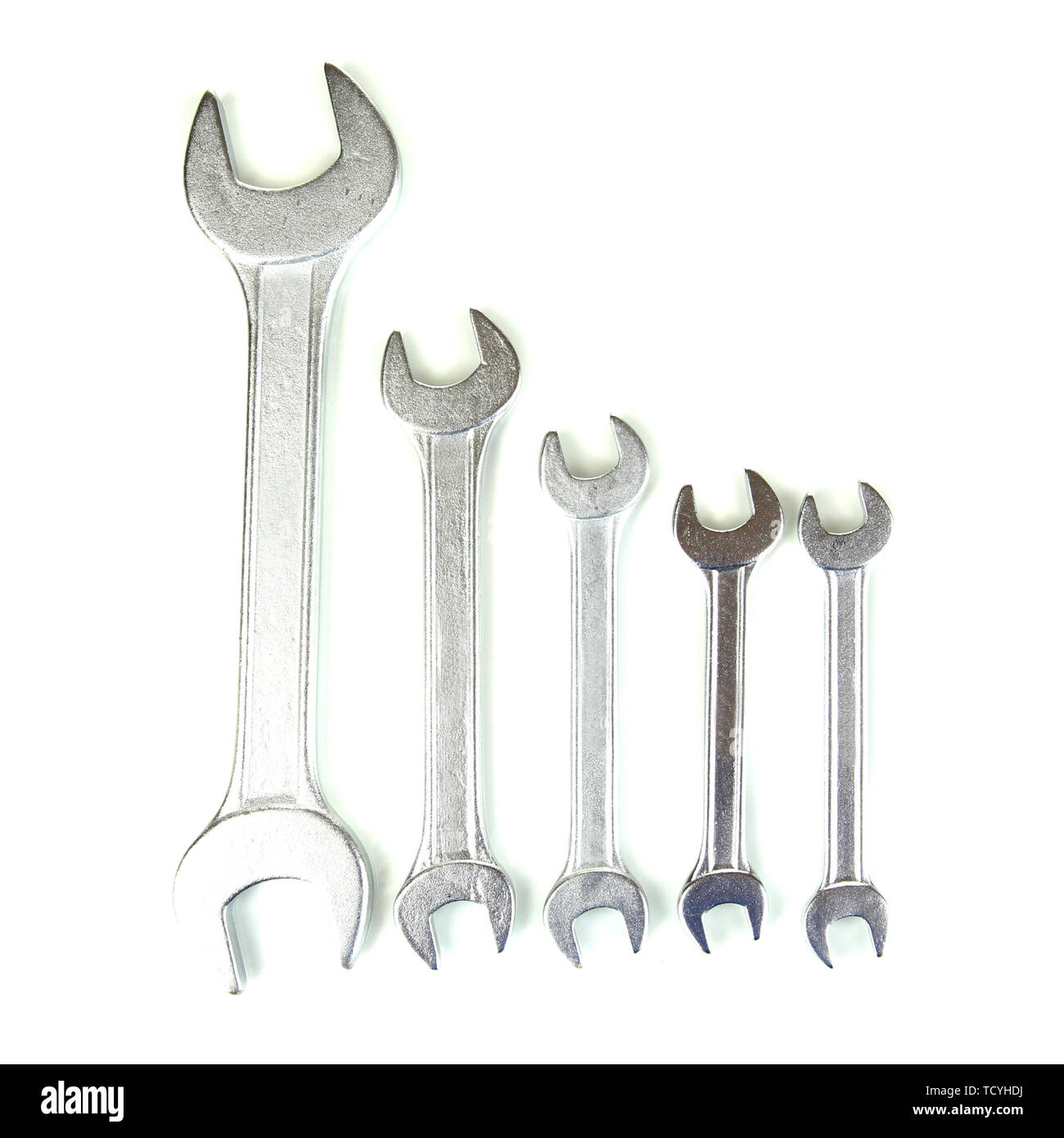 Different types of wrenches isolated on white Stock Photo Alamy