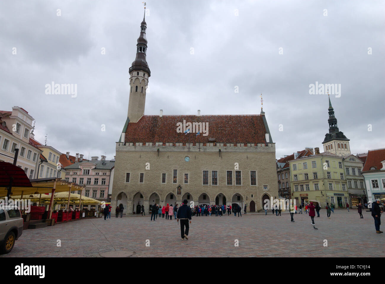 Tallinn Town Hall in the old town of Tallinn, Estonia Stock Photo