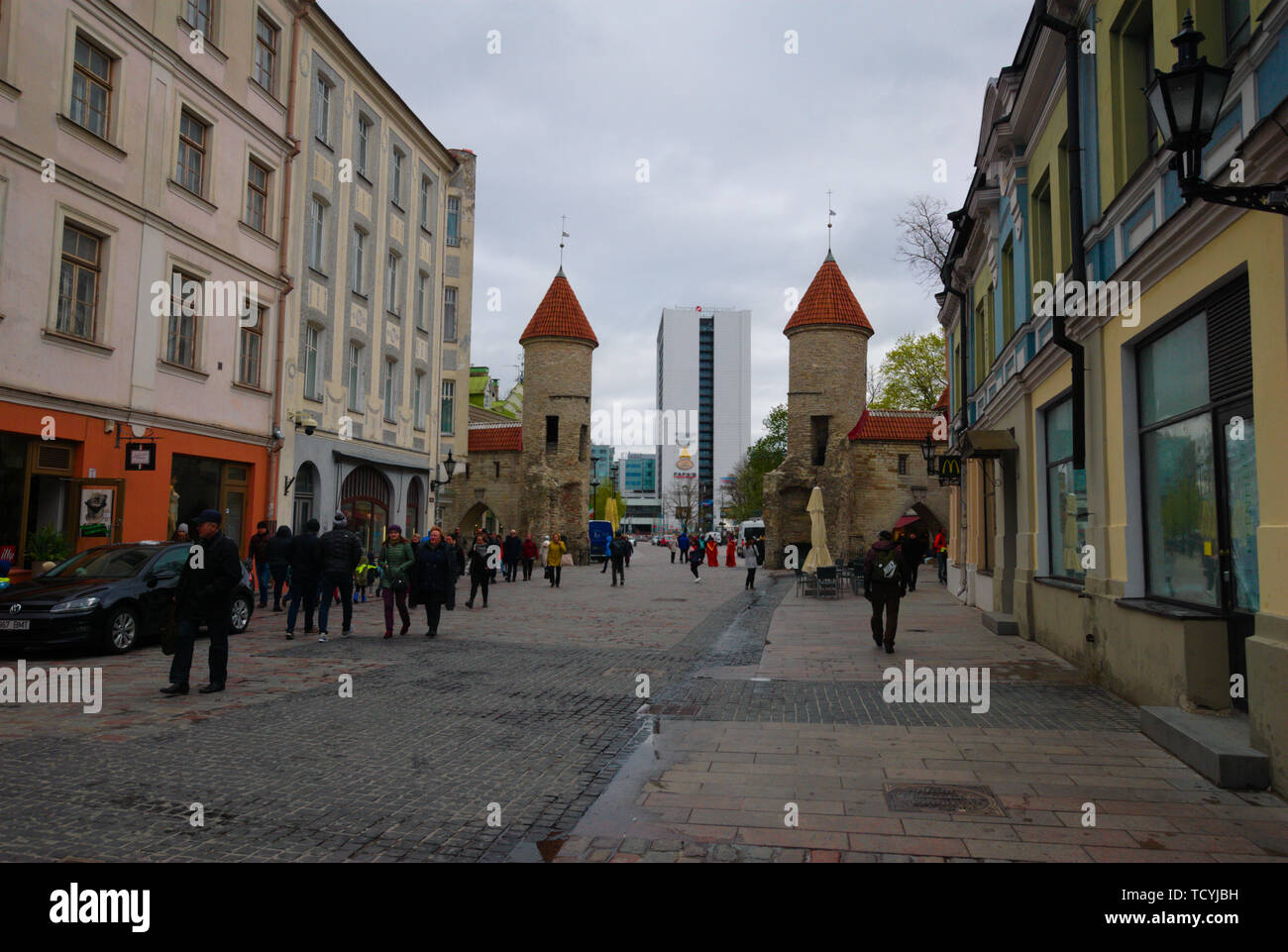 The Viru Gate, Tallinn, Estonia Stock Photo