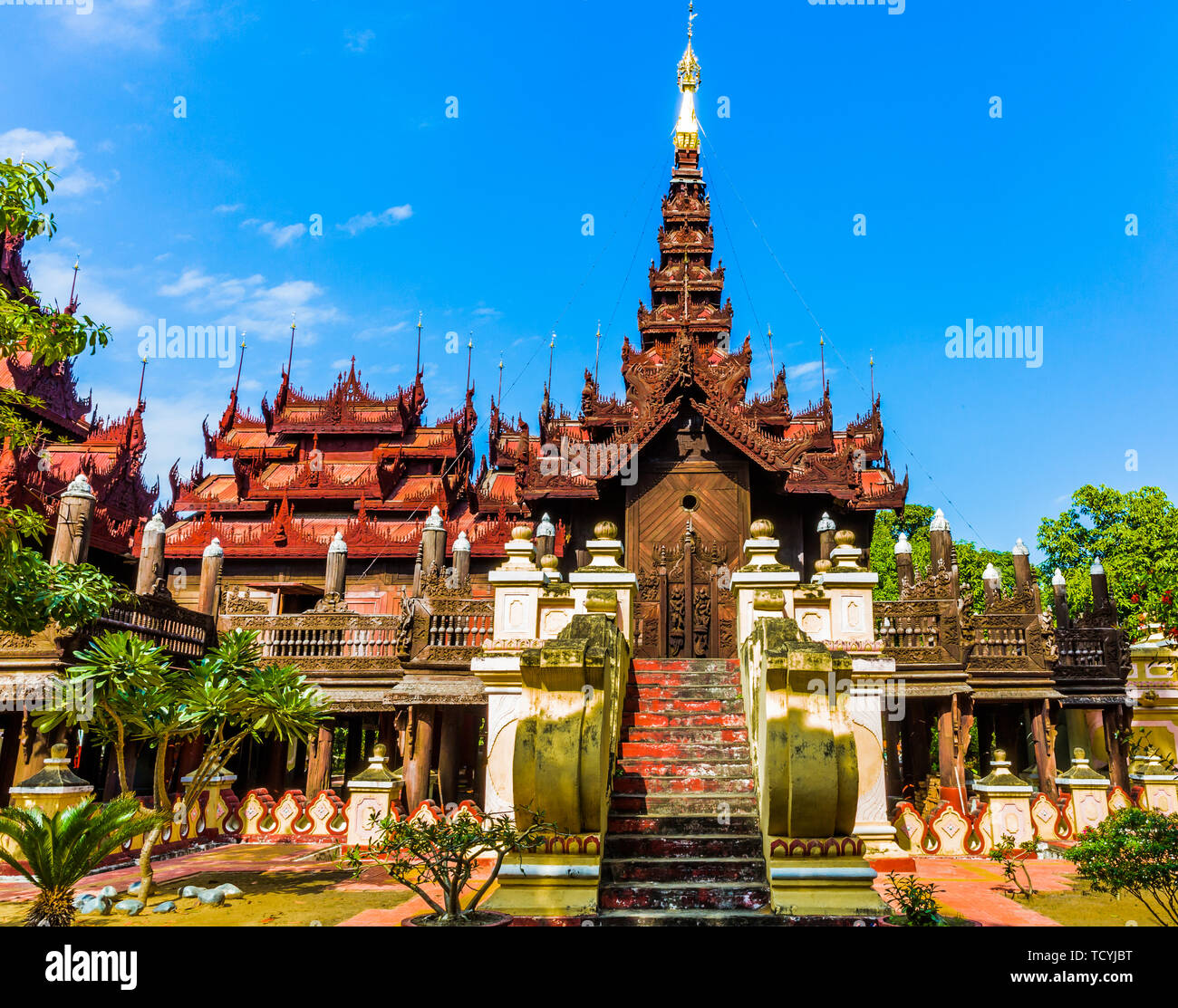 Shwe In Bin Monastery in Mandalay city Myanmar (Burma Stock Photo - Alamy