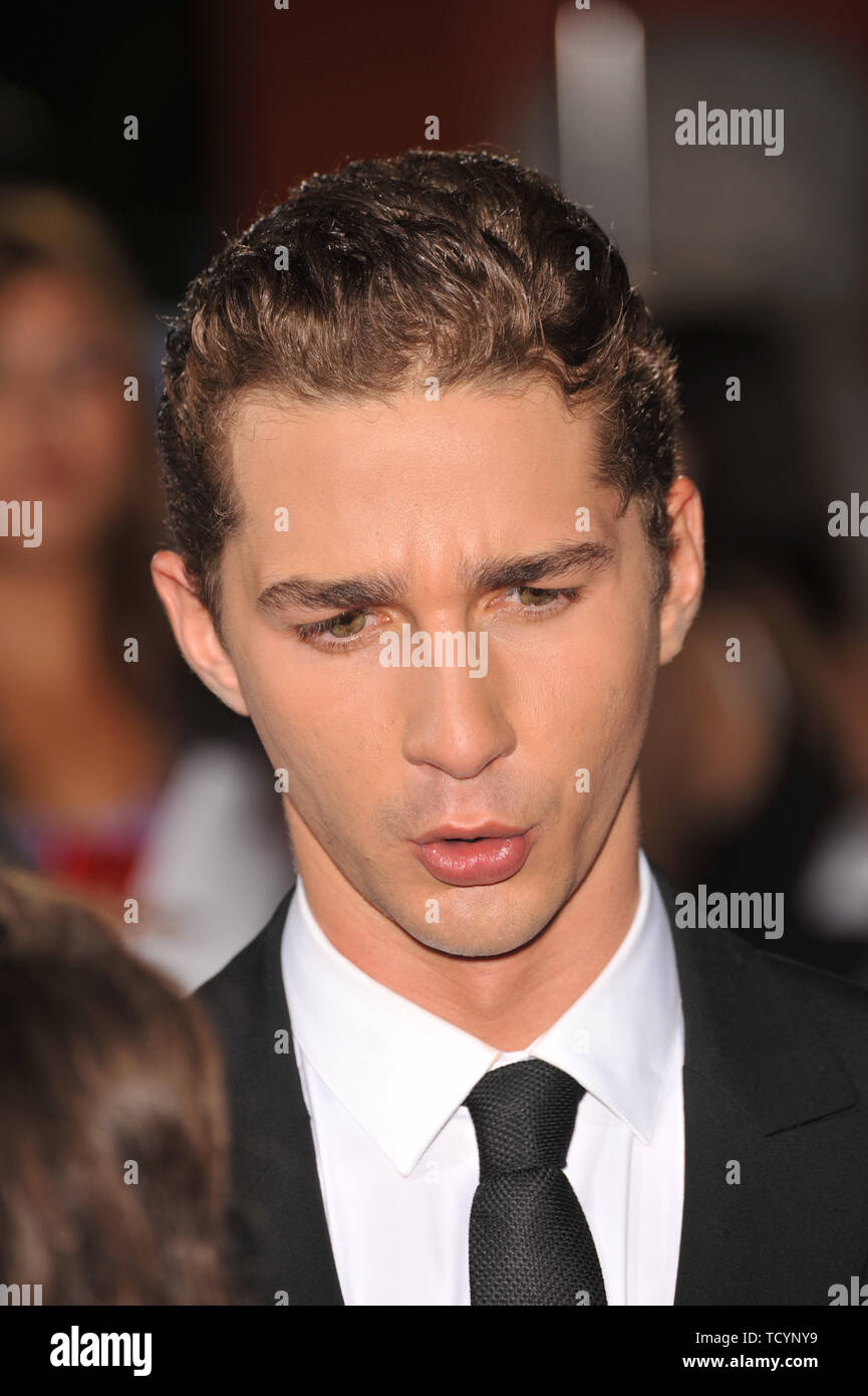 LOS ANGELES, CA. September 16, 2008: Shia LaBeouf at the Los Angeles  premiere of his new movie "Eagle Eye" at Grauman's Chinese Theatre,  Hollywood. © 2008 Paul Smith / Featureflash Stock Photo - Alamy