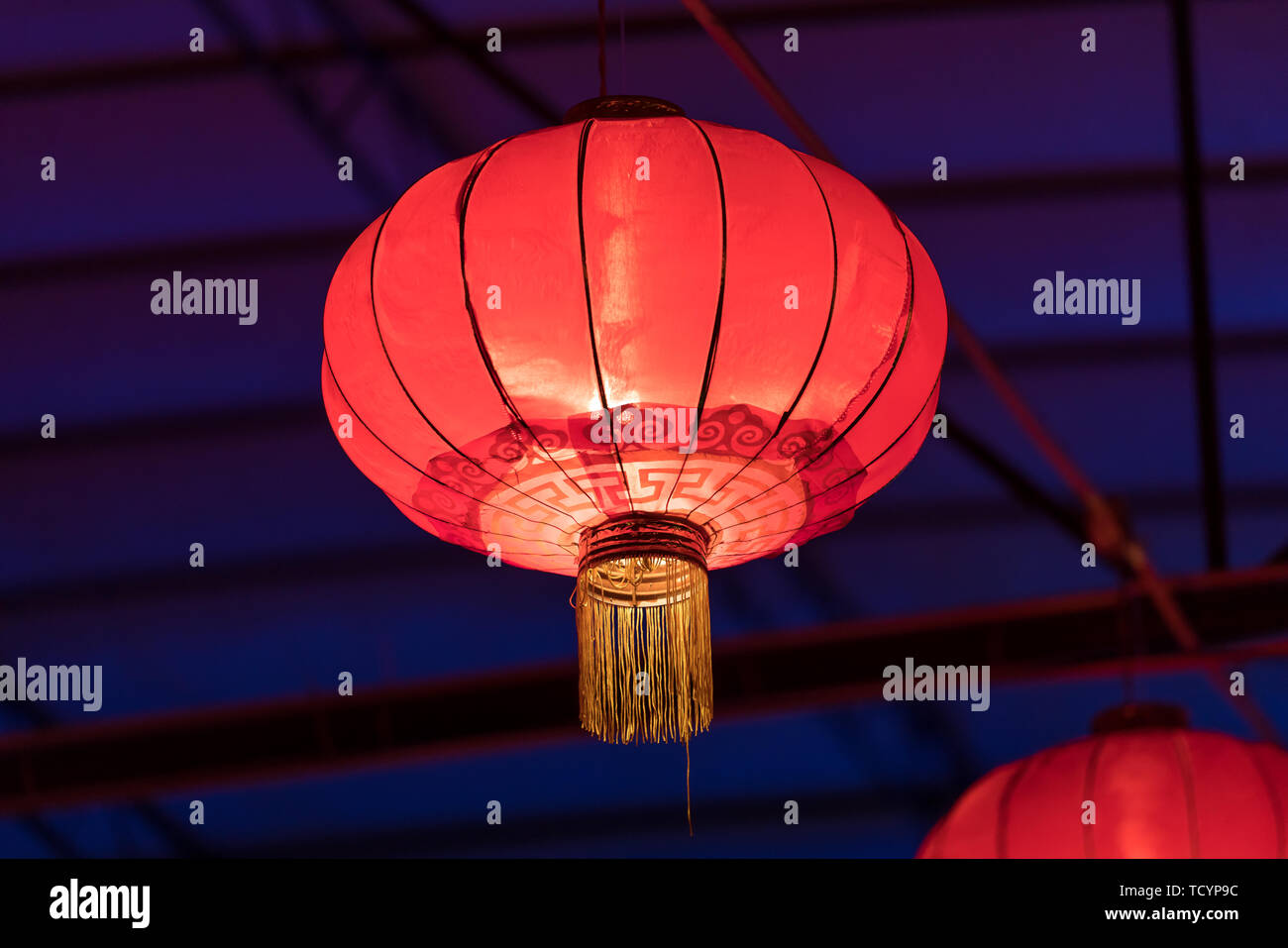 Chinese Red Lanterns Indoor Decoration High Resolution Stock Photography And Images Alamy