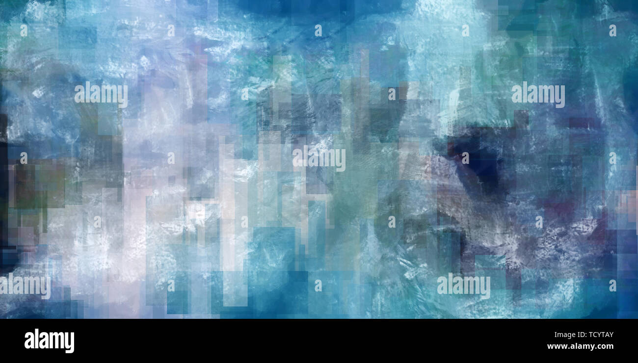 Modern Abstract Painting in Blue Colors Stock Photo Alamy