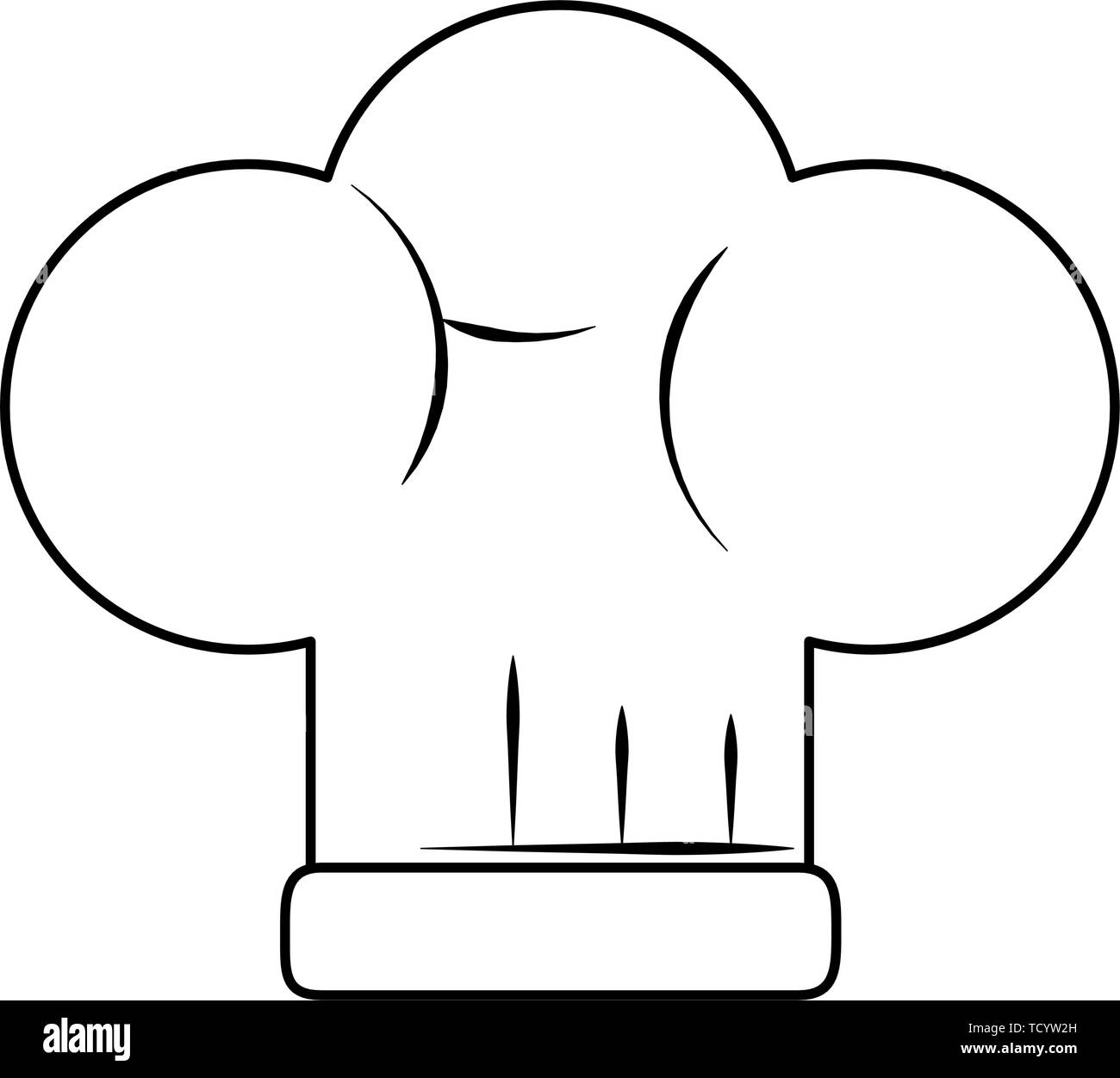 restaurant food and cuisine cartoons in black and white Stock Vector