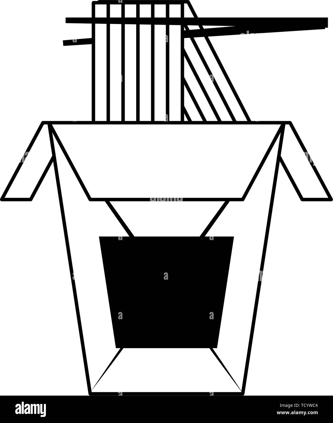 restaurant food and cuisine cartoons in black and white Stock Vector