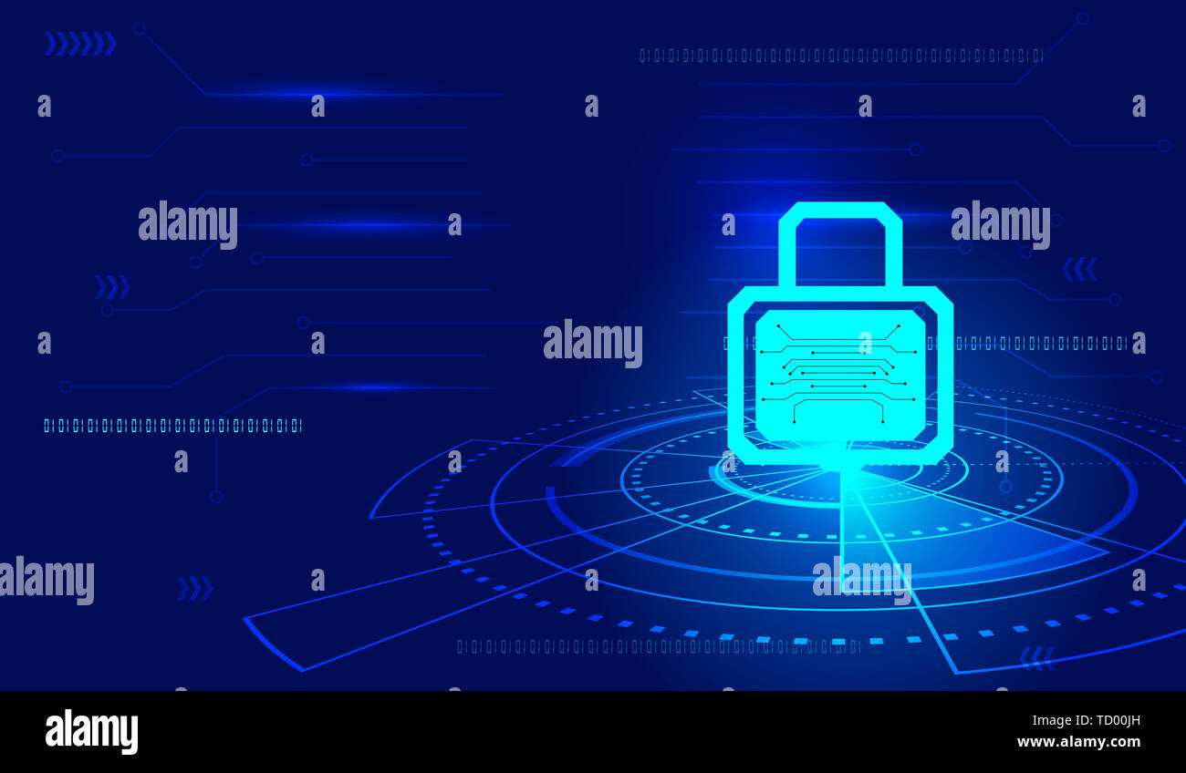 Cyber security concept creative background Stock Photo