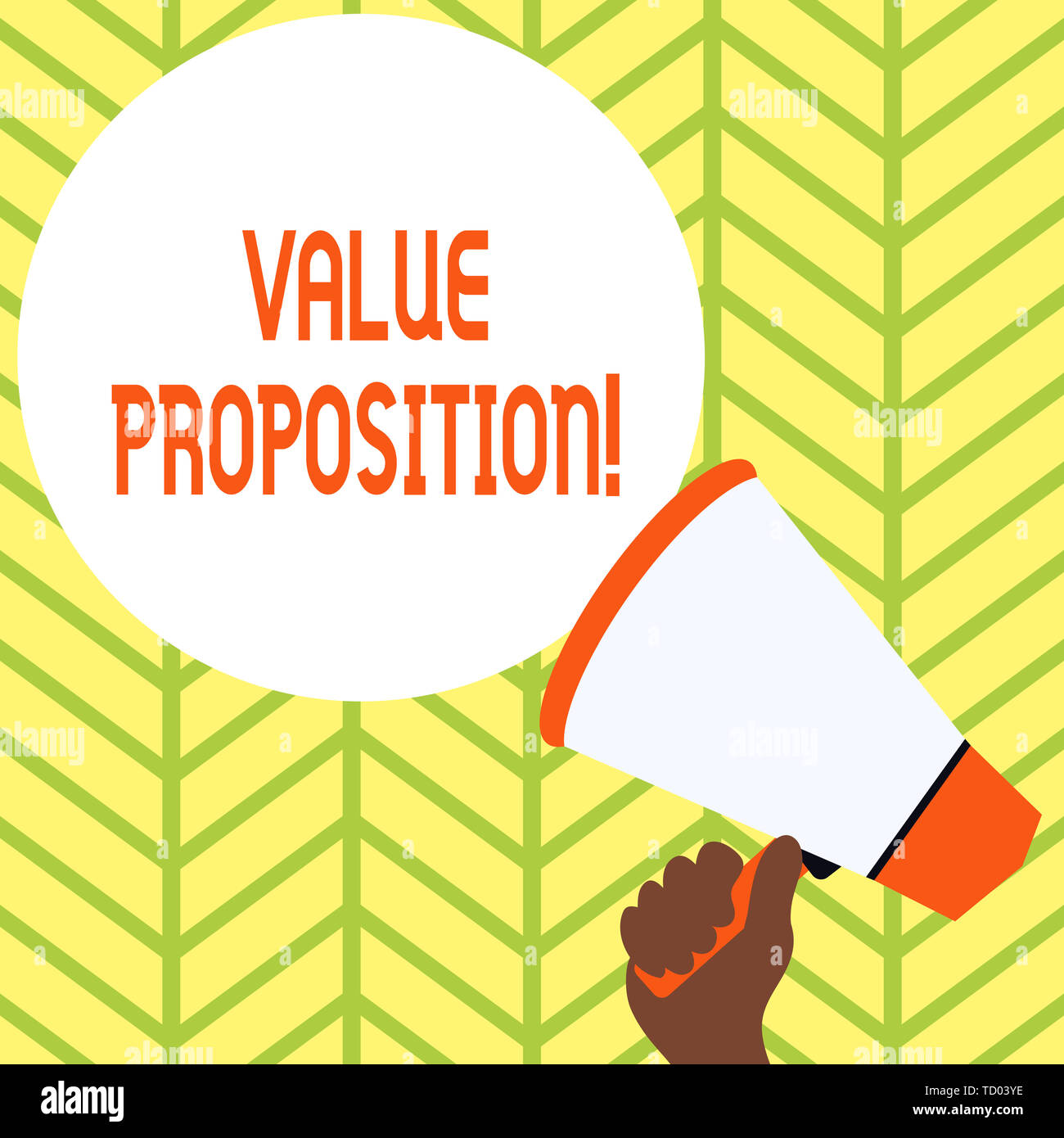 Conceptual Hand Writing Showing Value Proposition Concept Meaning Service Make Company Or Product Attractive To Customers Hand Holding Loudhailer Spe Stock Photo Alamy
