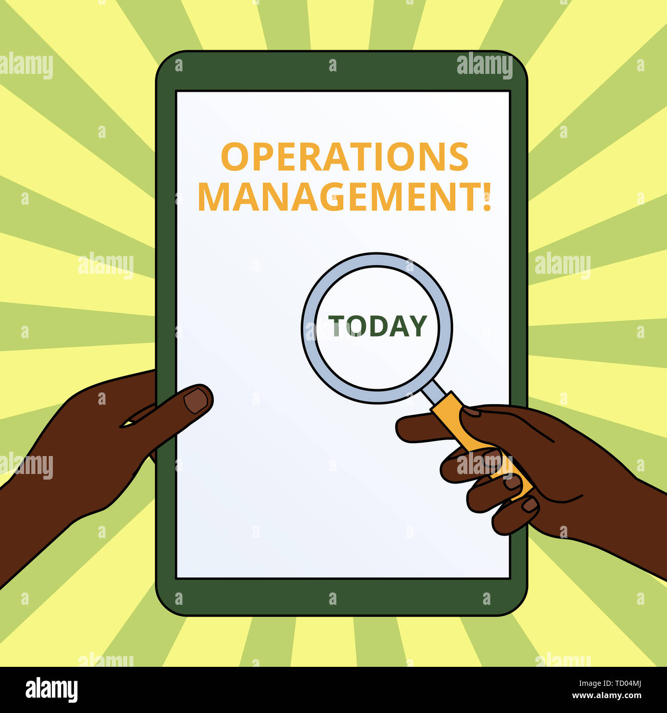 Handwriting text writing Operations Management. Conceptual photo ensure ...