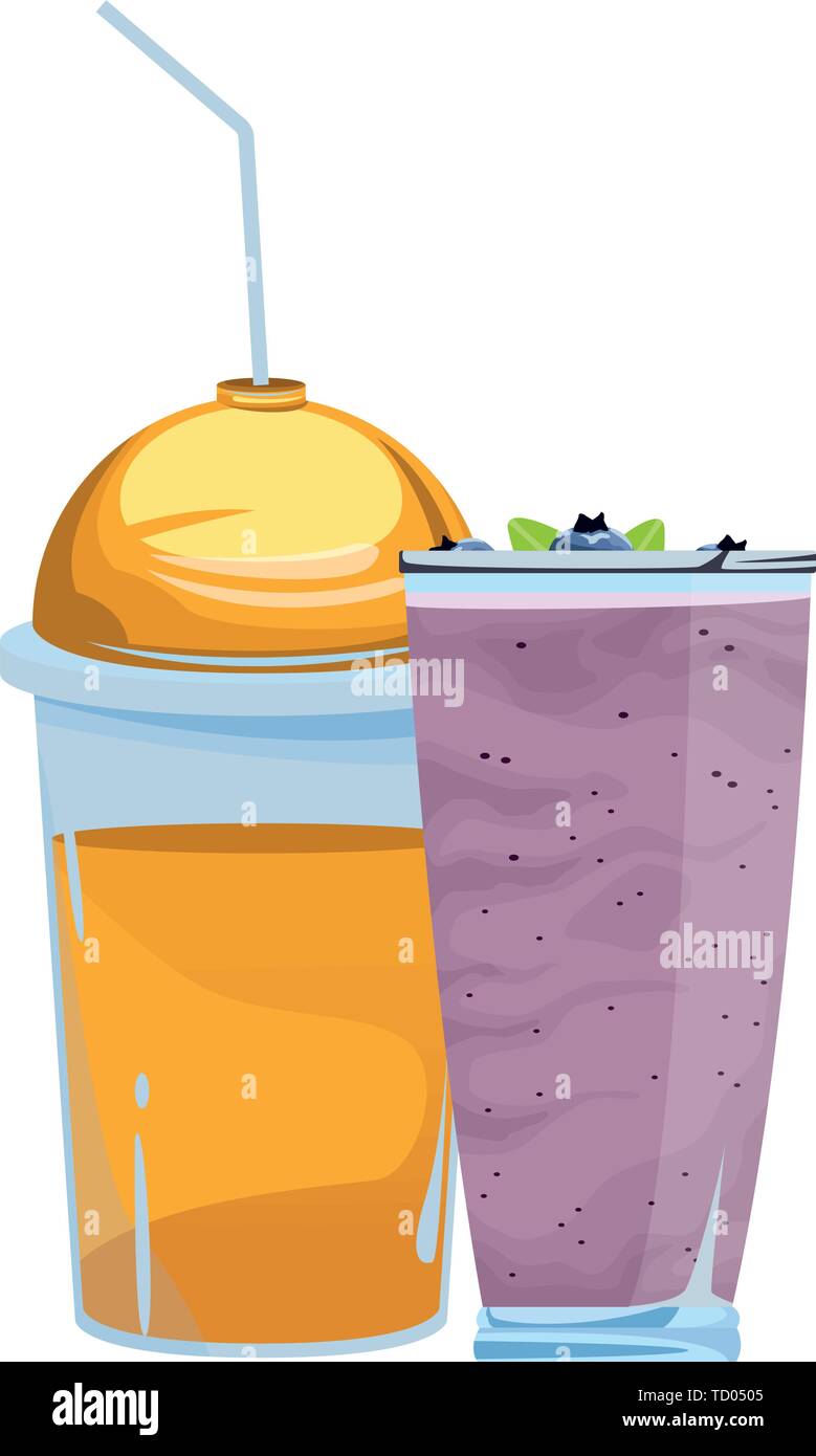 Fruit Tropical Smoothie Drink Cartoon Stock Vector Image & Art - Alamy